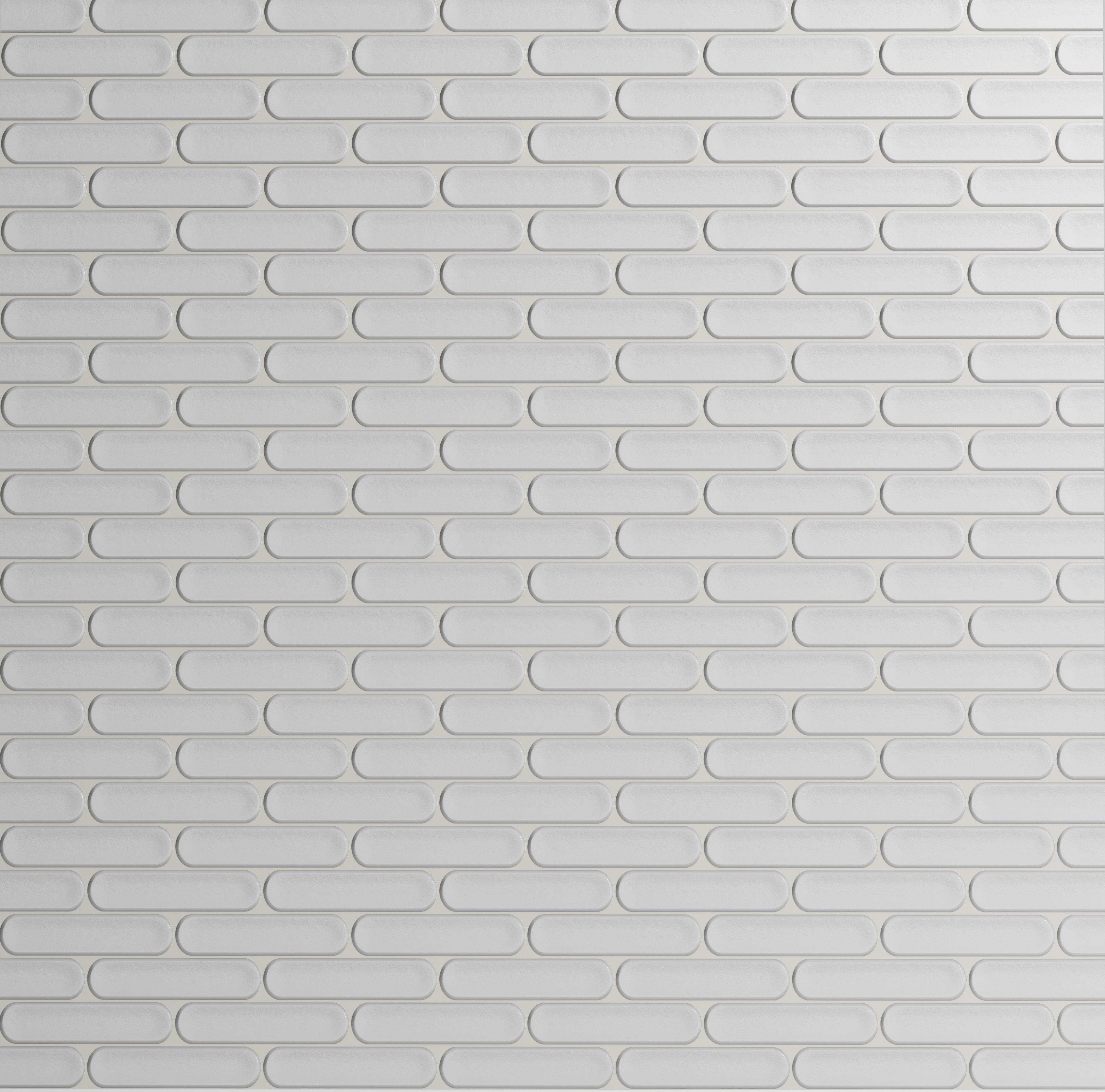 White Elongated Oval Porcelain Mosaic