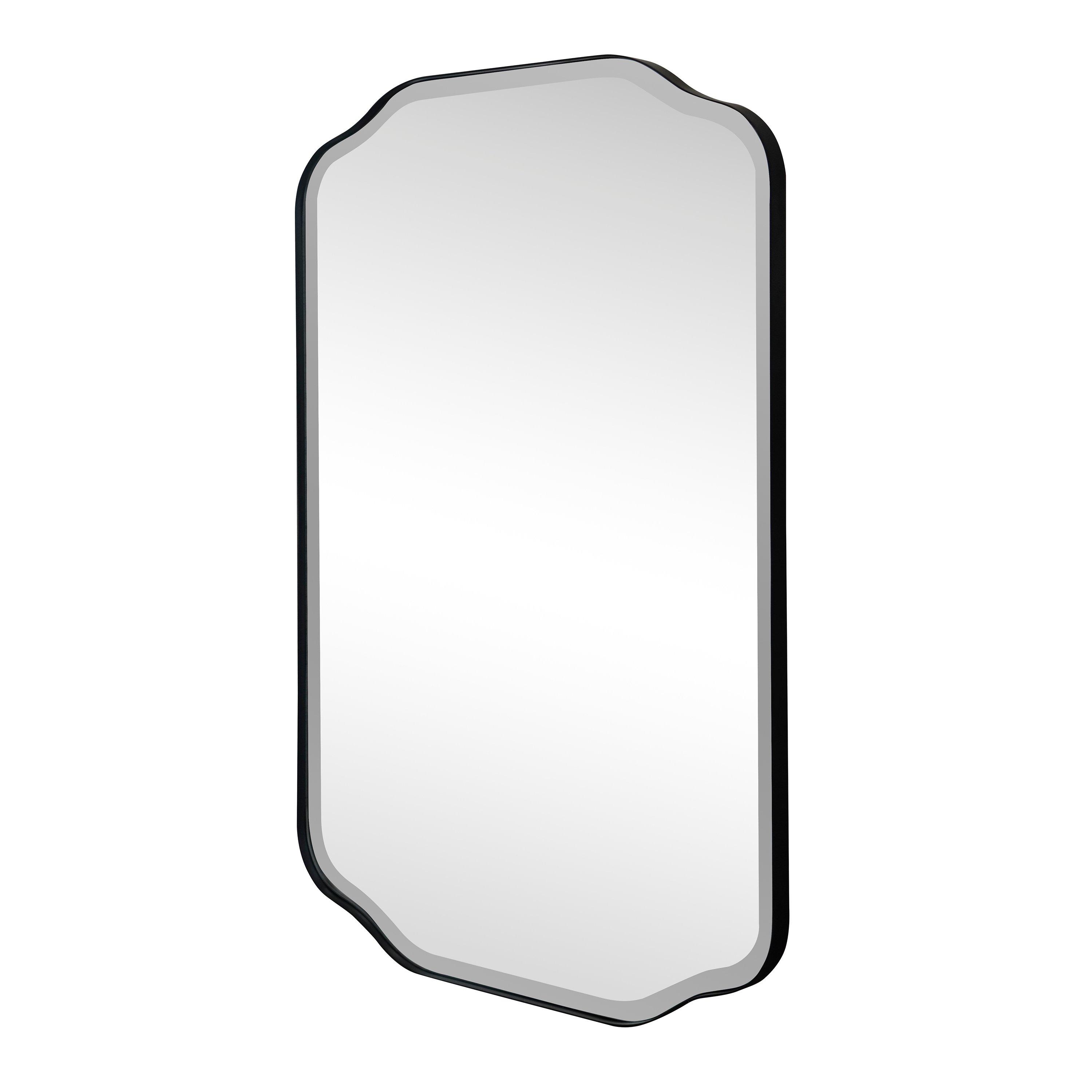 Riviera 24 in. Matte Black Mirror