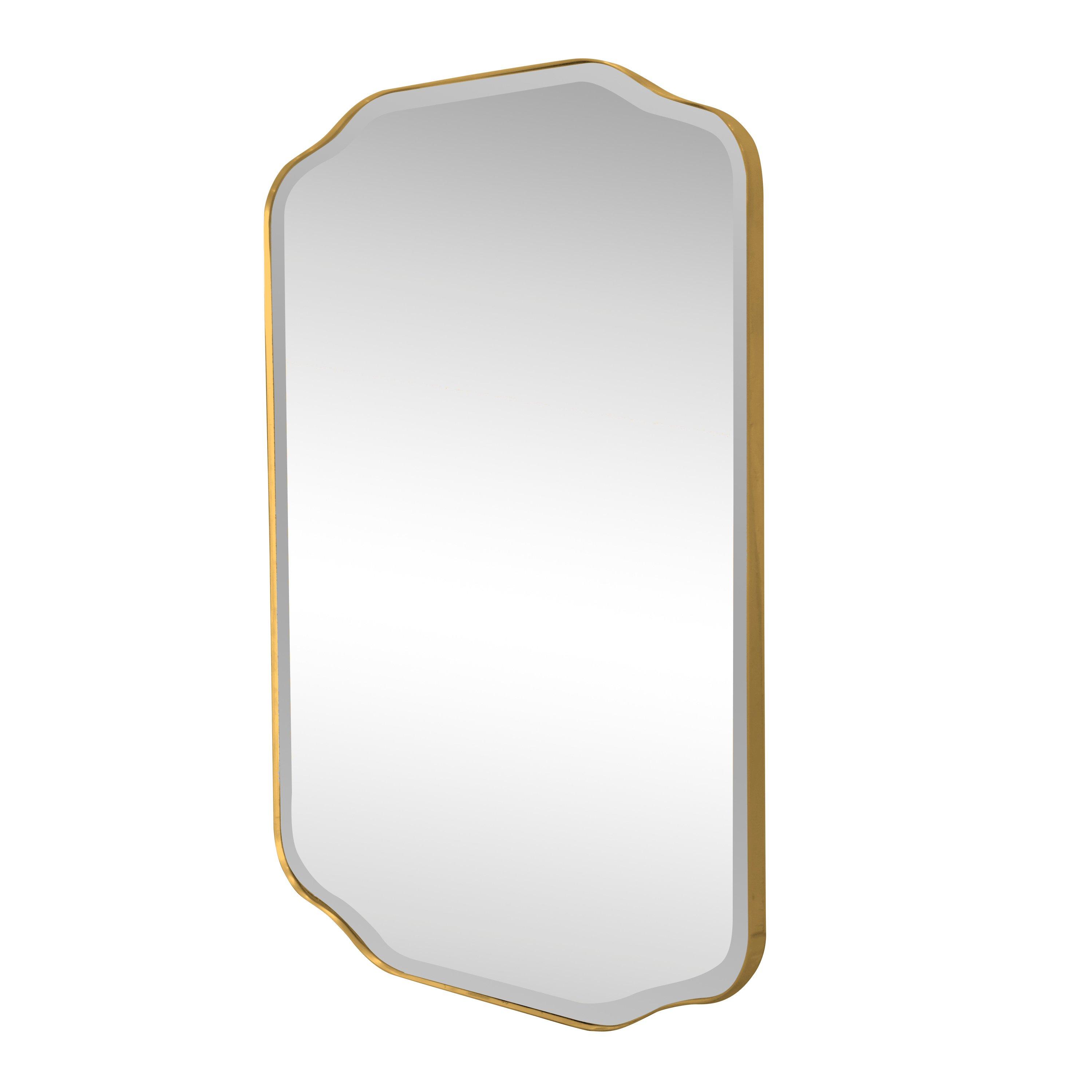 Riviera 24 in. Brushed Gold Mirror