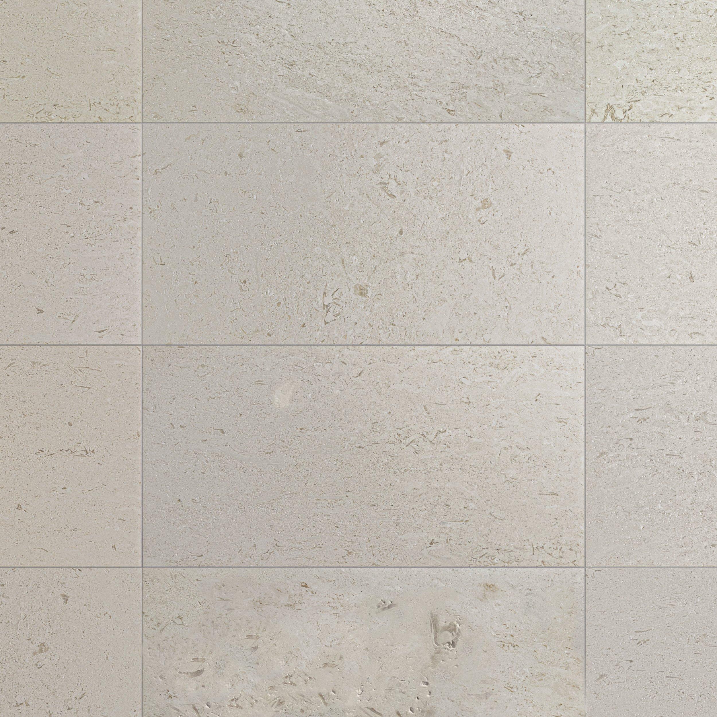 Fossil Beige Brushed Limestone Tile
