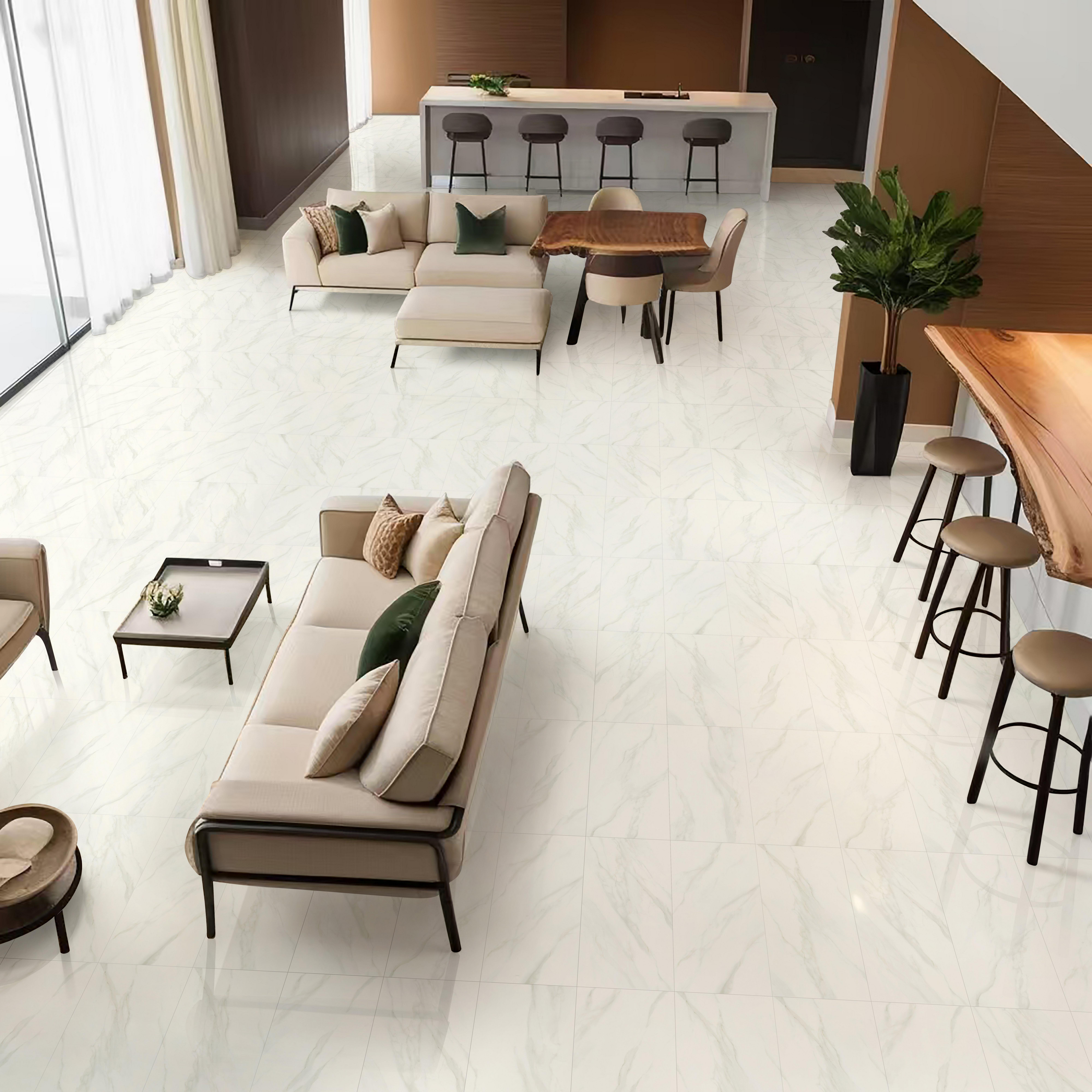 Andover White Polished Porcelain Tile