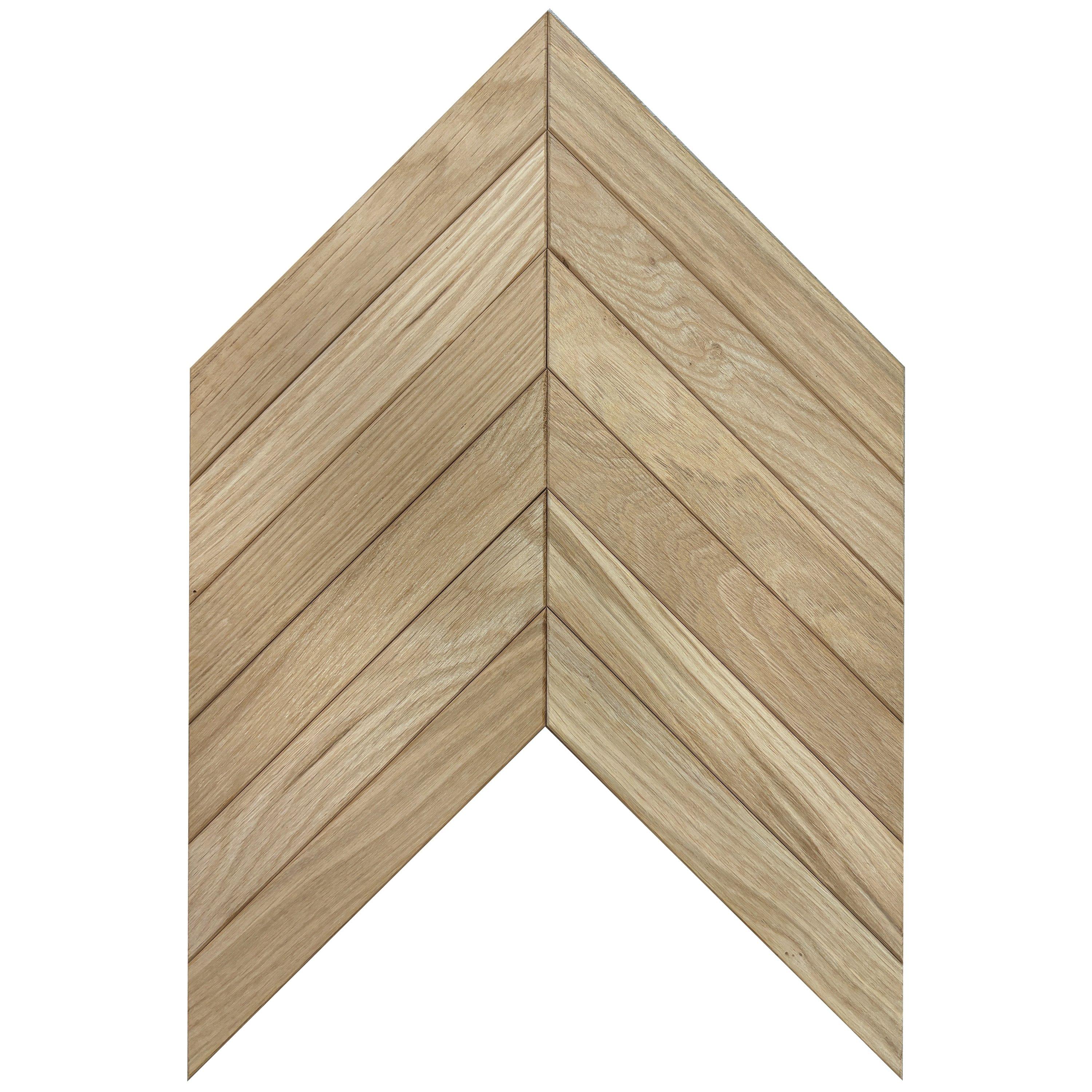 White Oak Solid Wood Chevron Mosaic