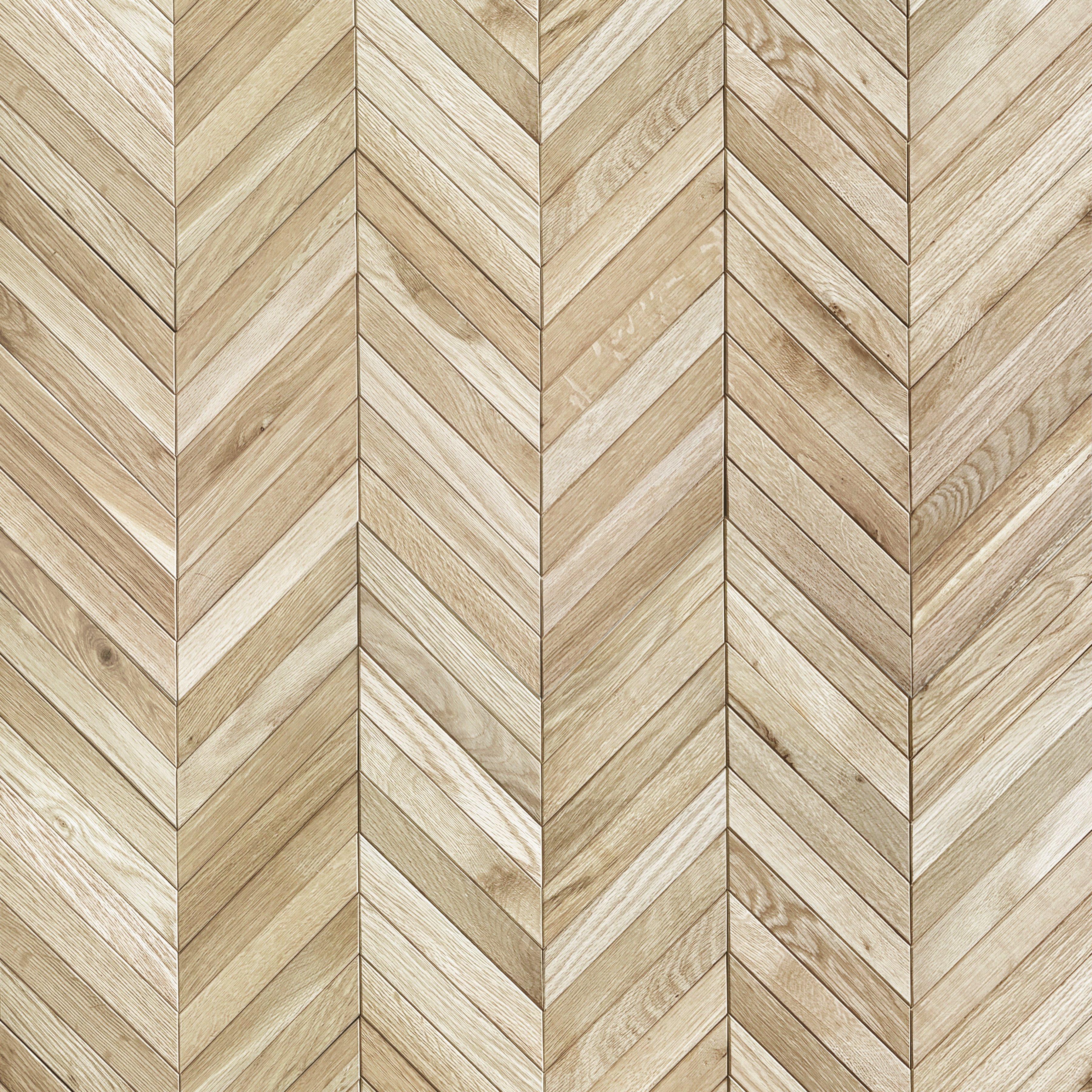 White Oak Solid Wood Chevron Mosaic