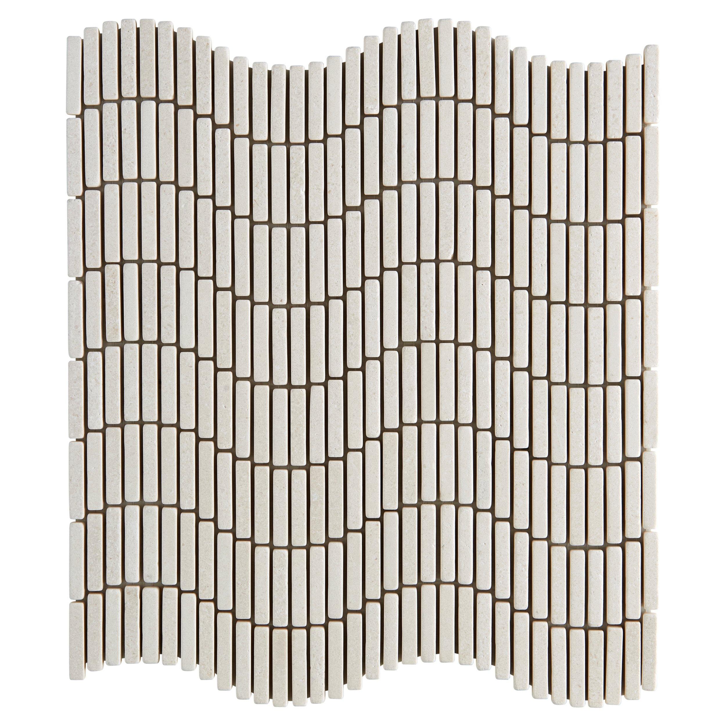 Copacabana Wave Tumbled Limestone Mosaic