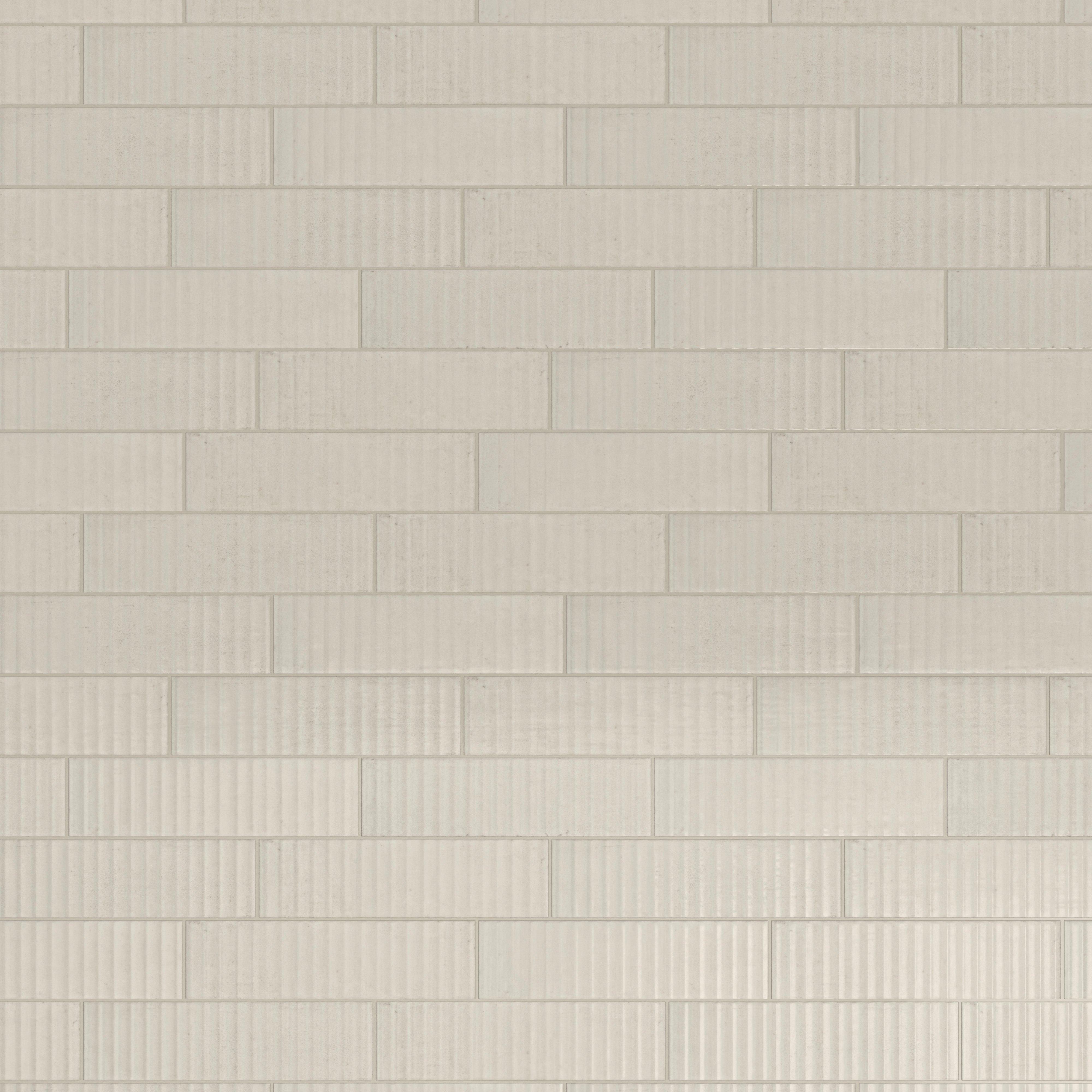 Ribbed Alabaster Ceramic Tile