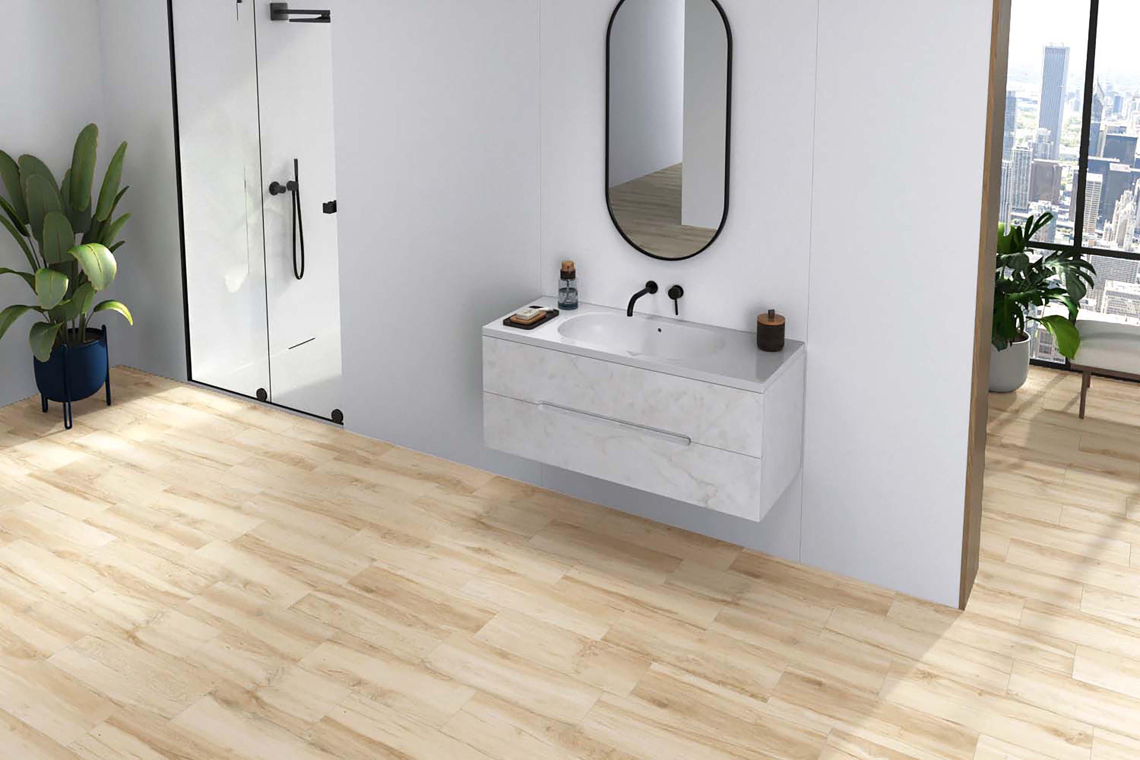 Carpenter Ash Wood Look Matte Ceramic Tile