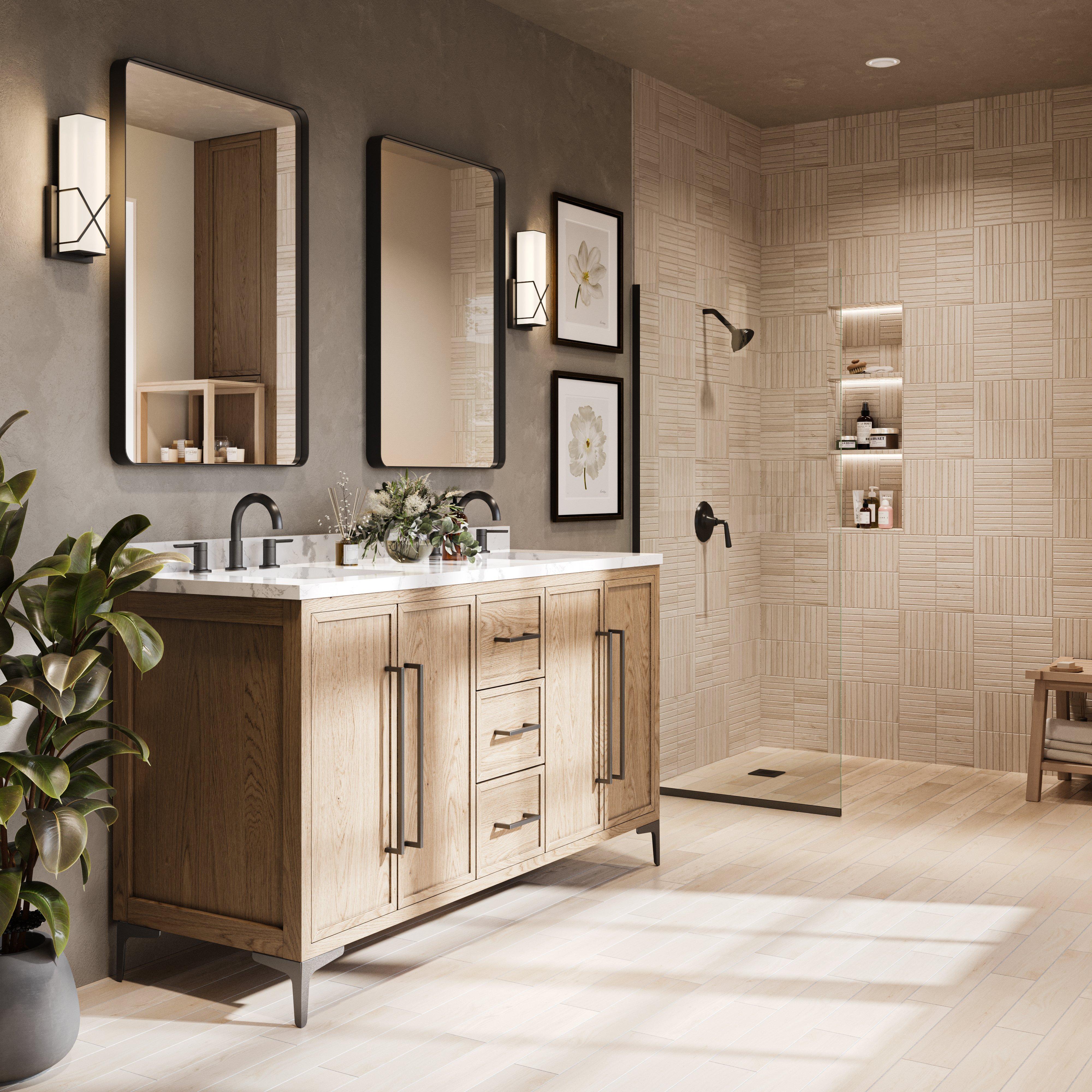Linea Satin Black Single Panel Frameless Shower Screen