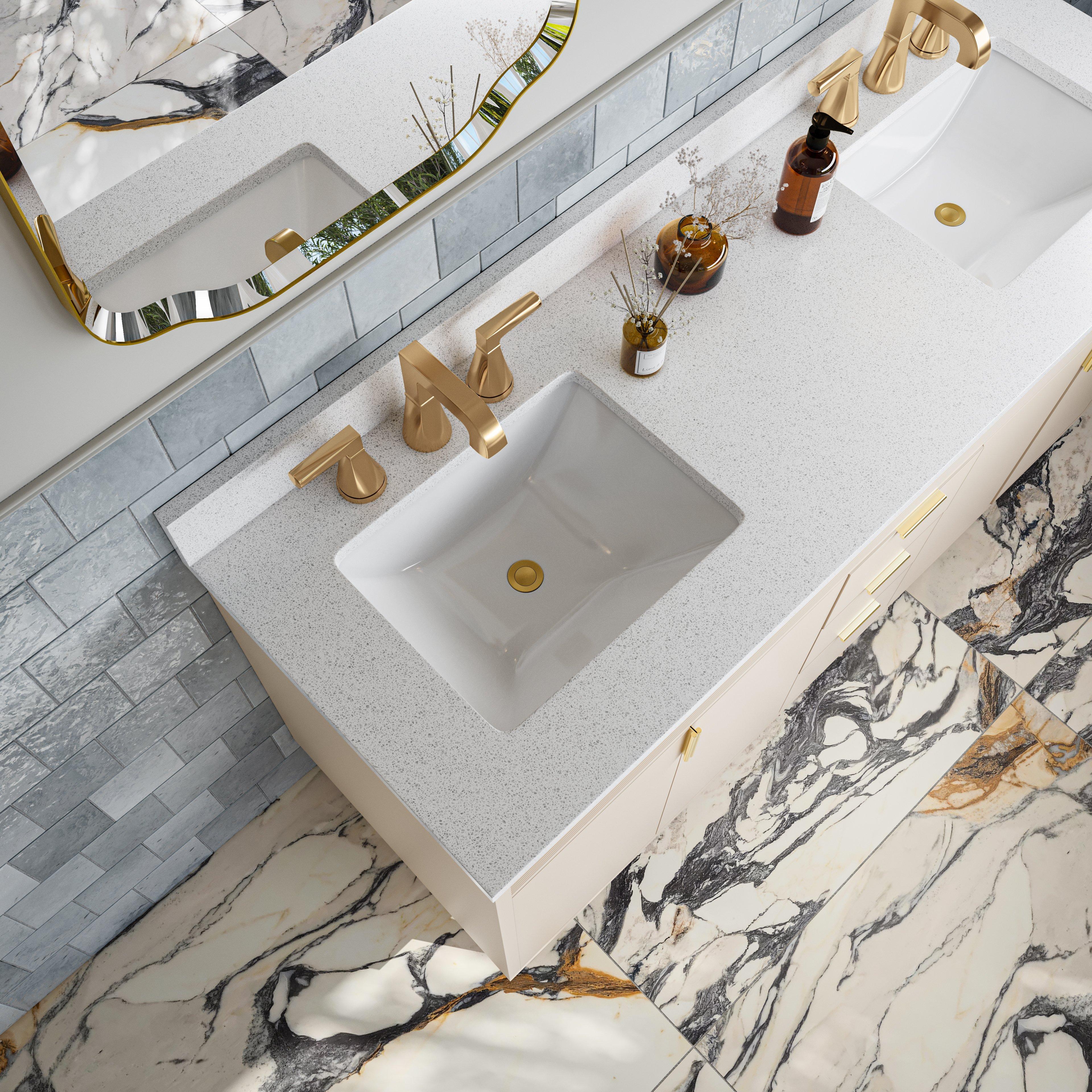 Riviera 24 in. Brushed Gold Mirror