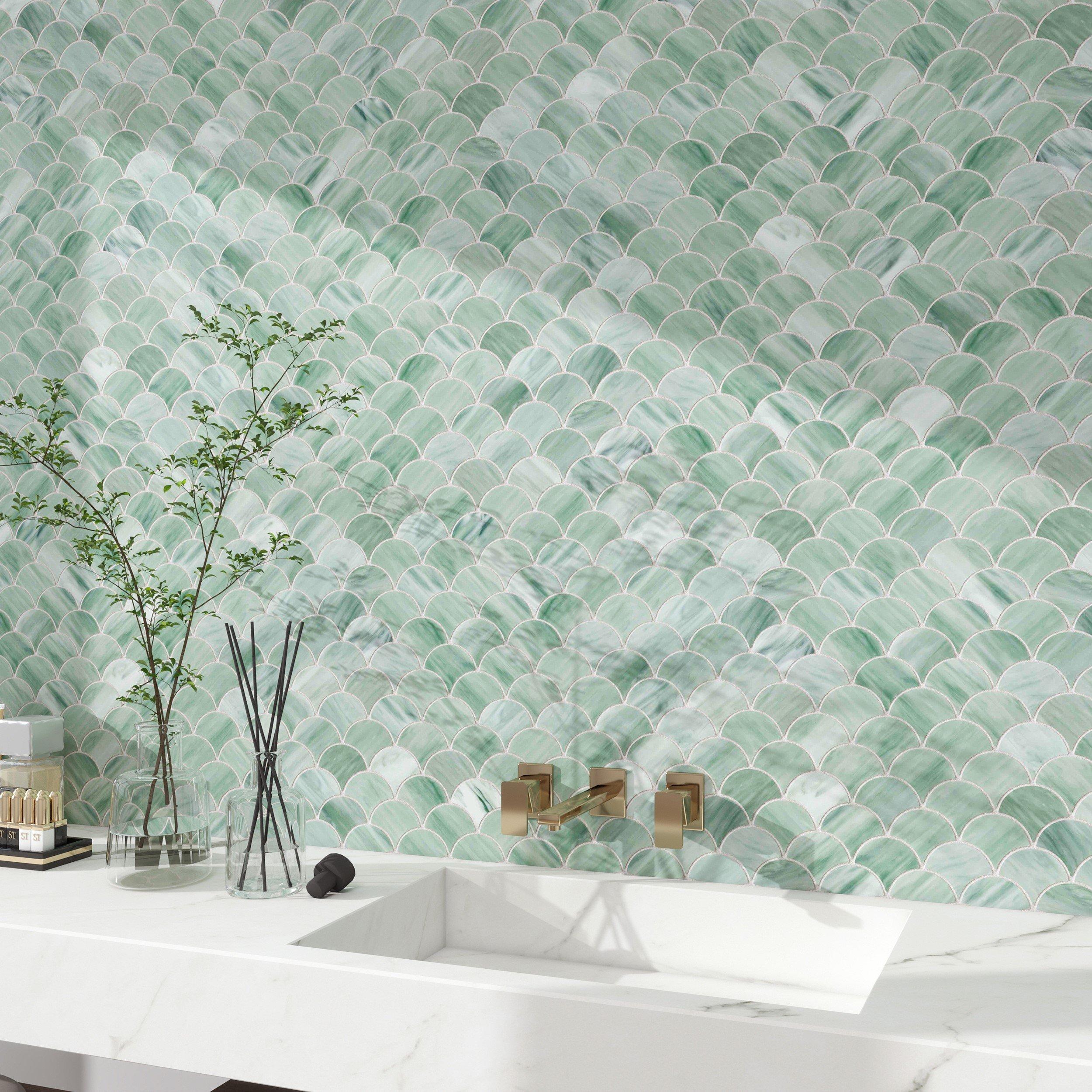 Laguna Art Glass Fan Mosaic