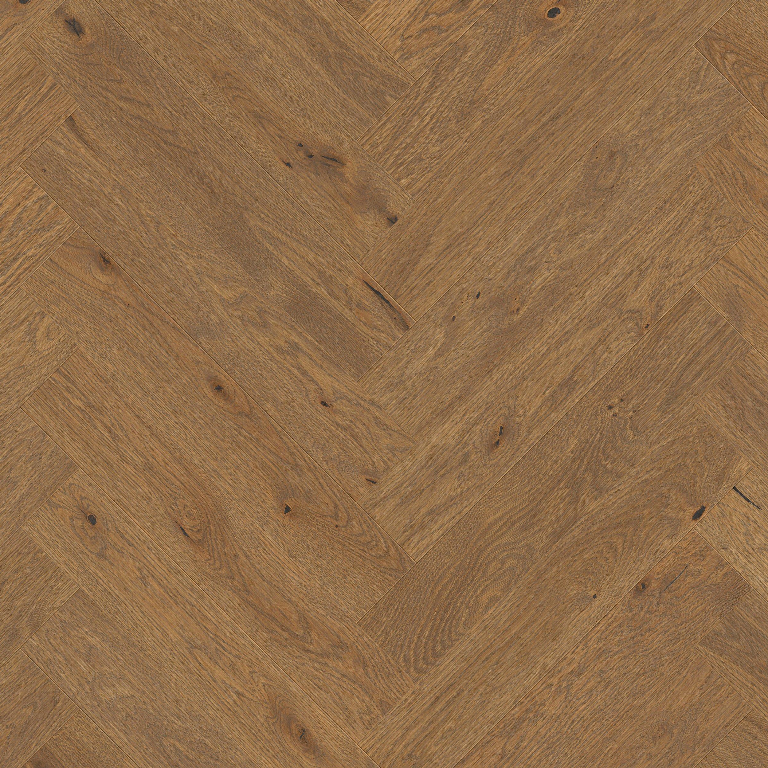 Milan Herringbone White Oak Wire Brushed Engineered Hardwood