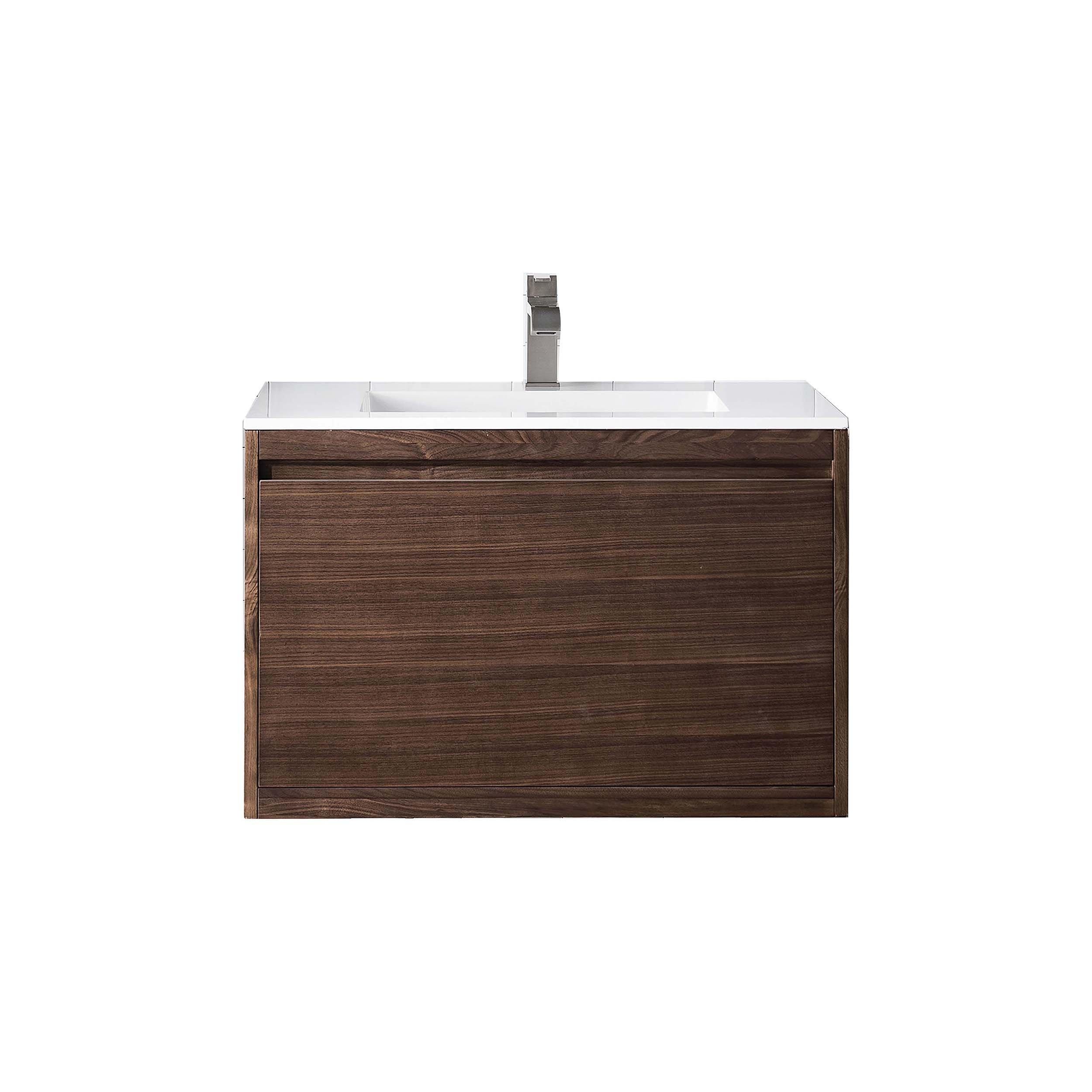 Mantova Floating Vanity with White Engineered Stone Top