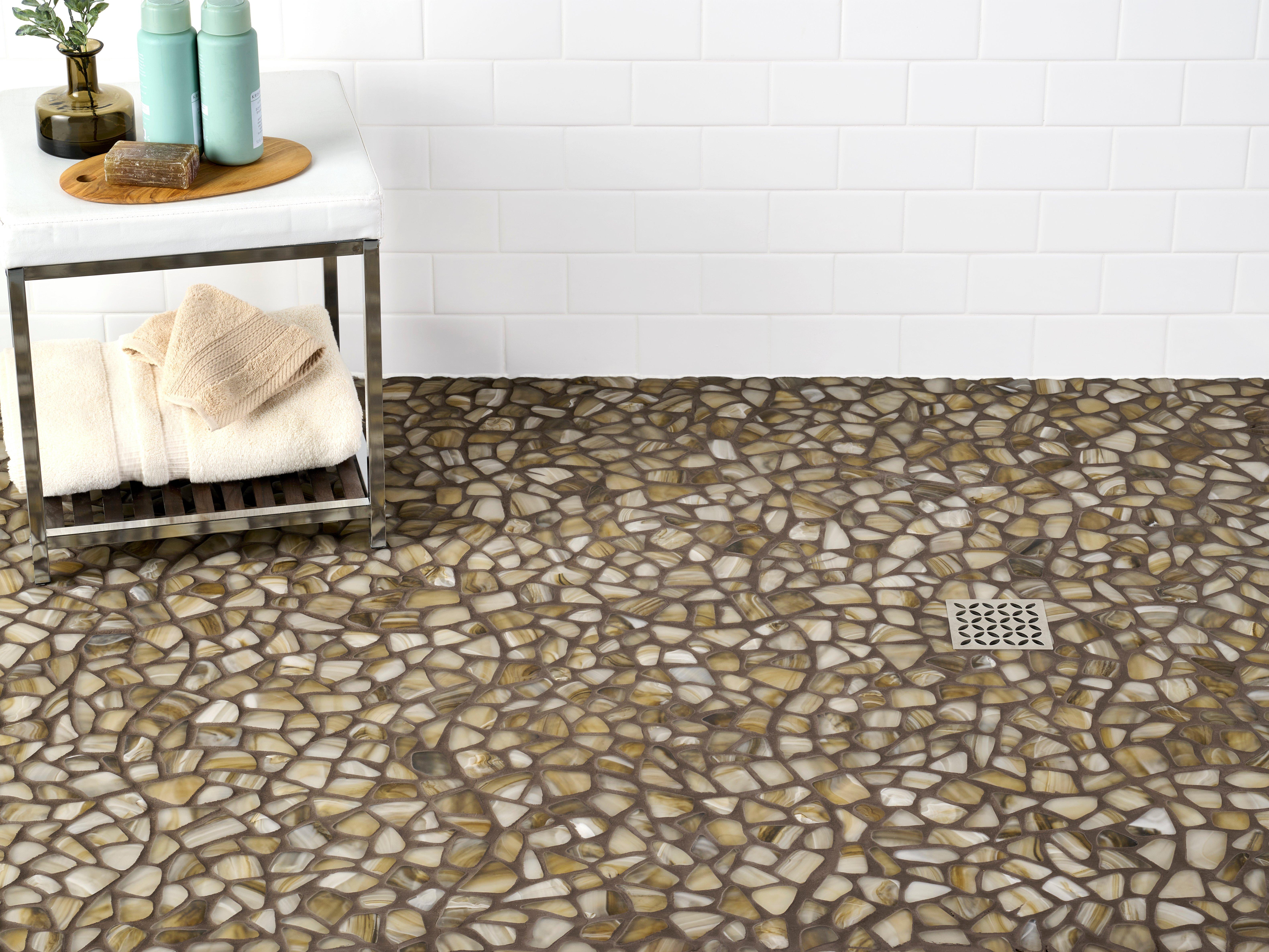 Mocha Frosted Matte Pebble Mosaic