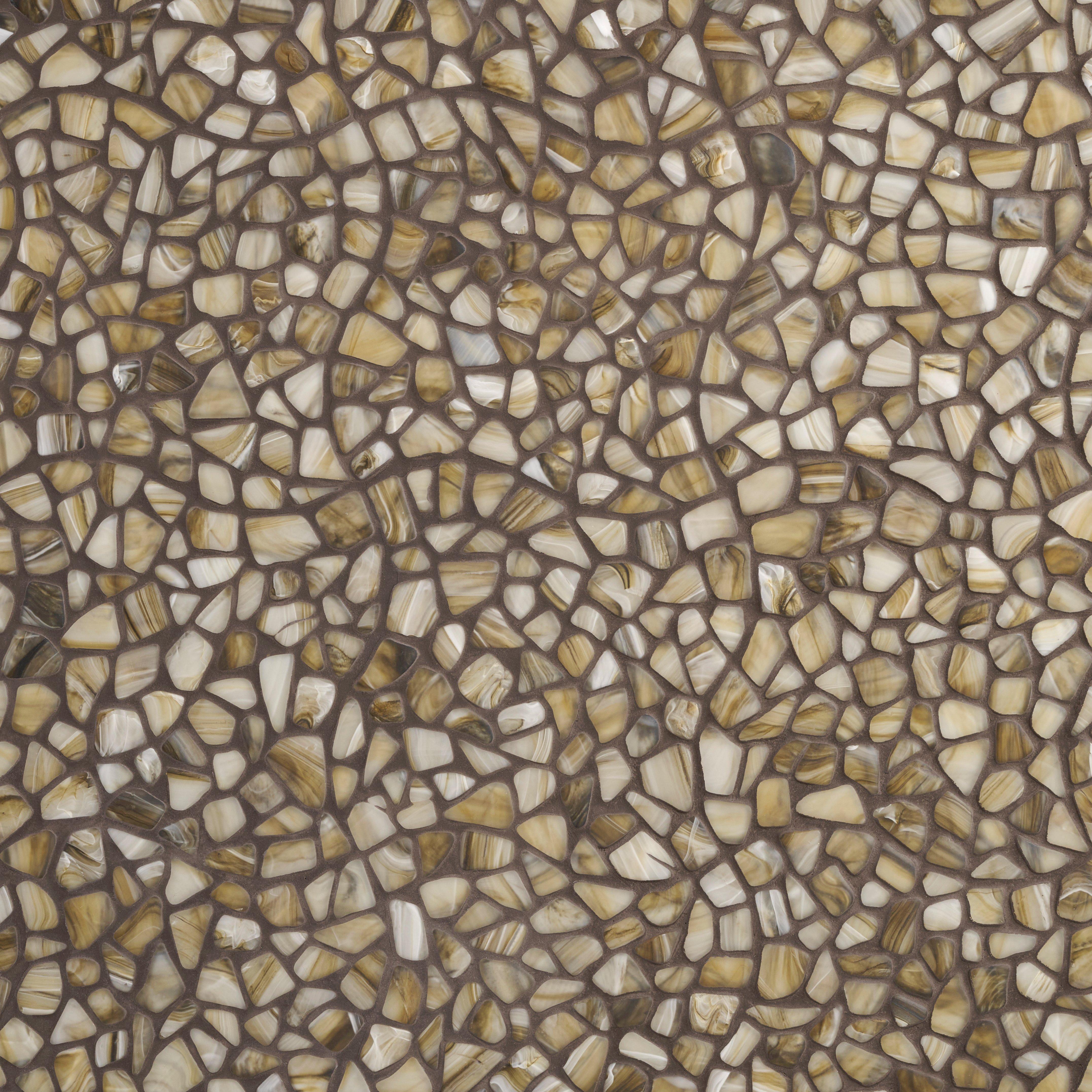 Mocha Frosted Matte Pebble Mosaic