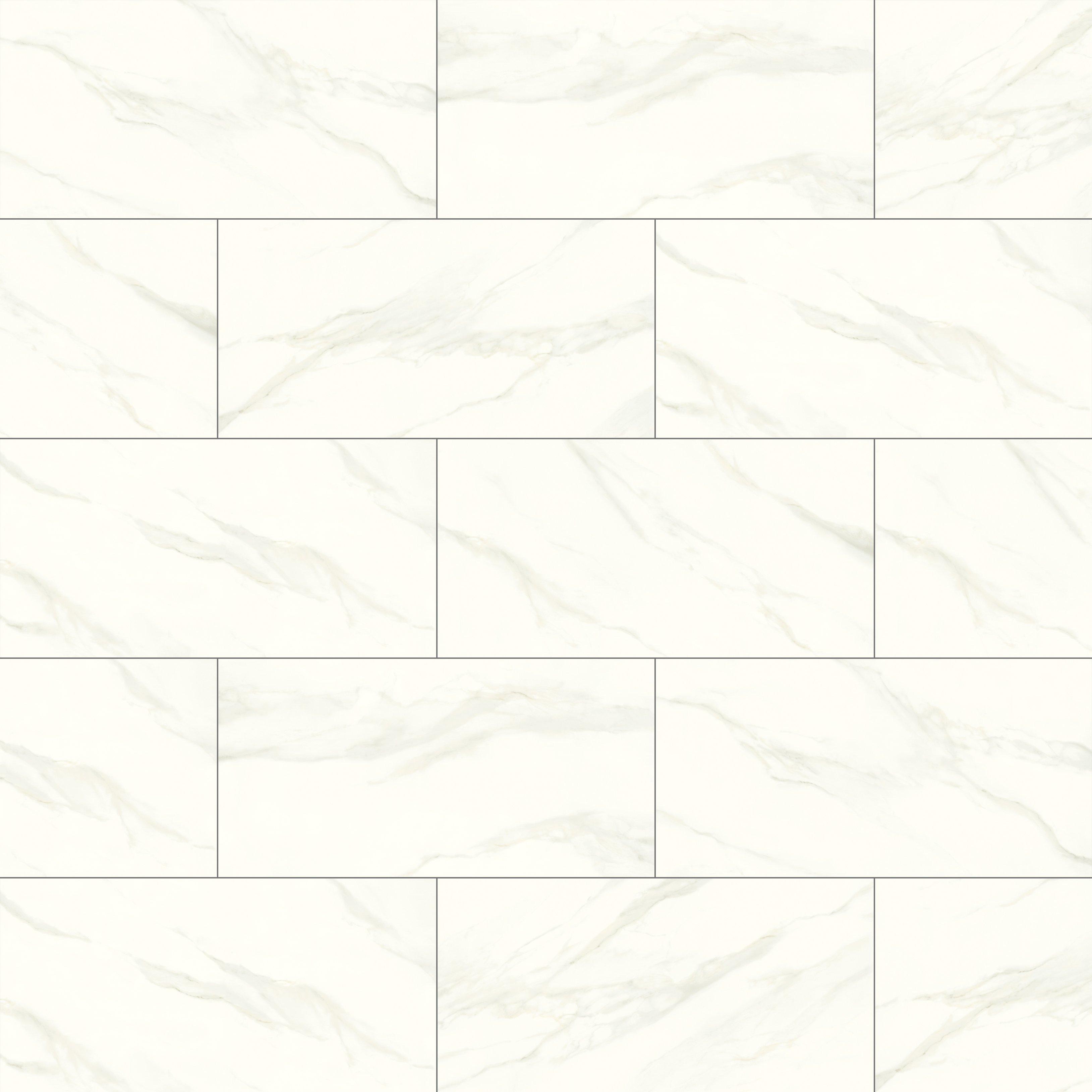 Andover White Polished Porcelain Tile