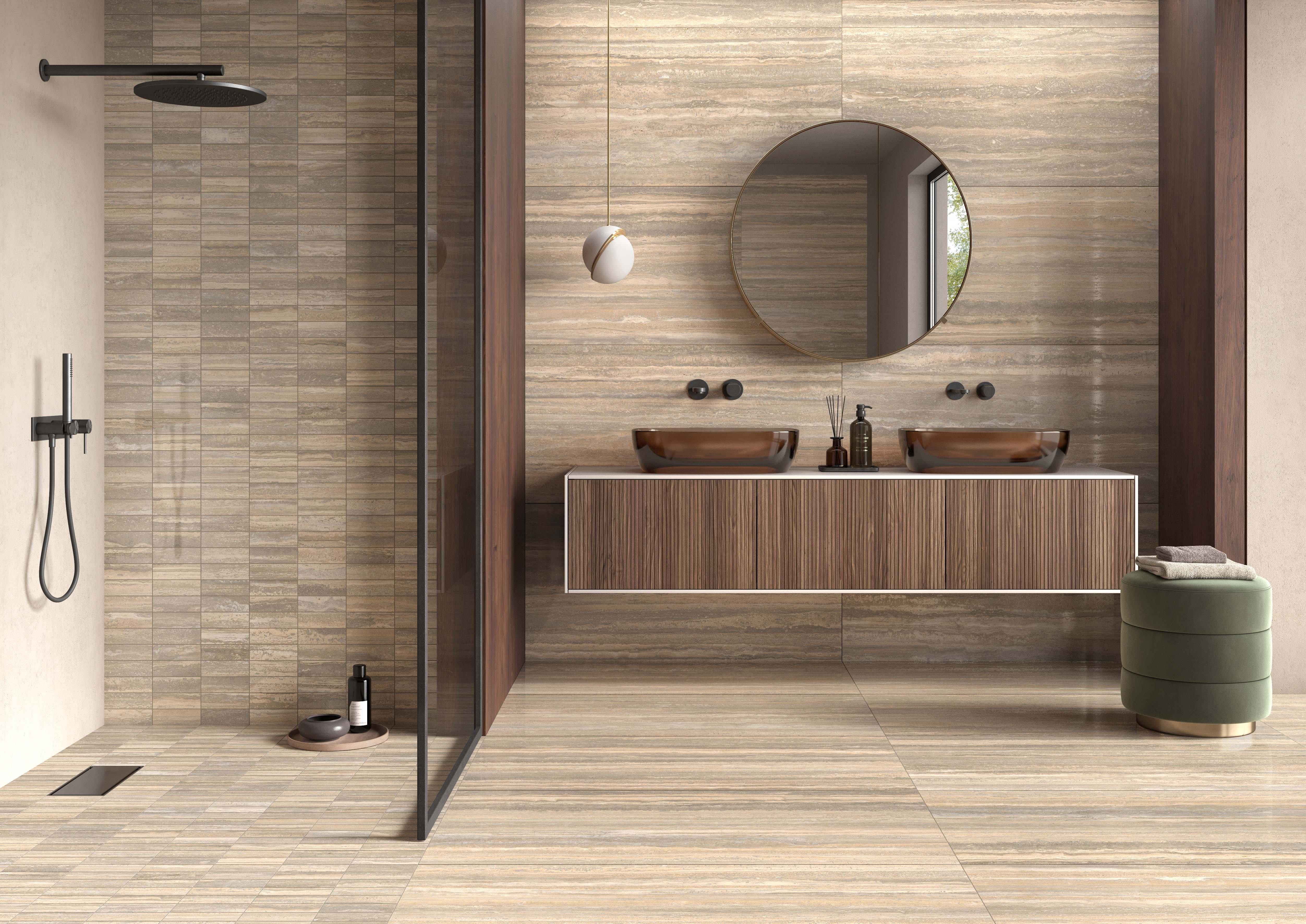 Toscna Marona Stacked Matte Mosaic