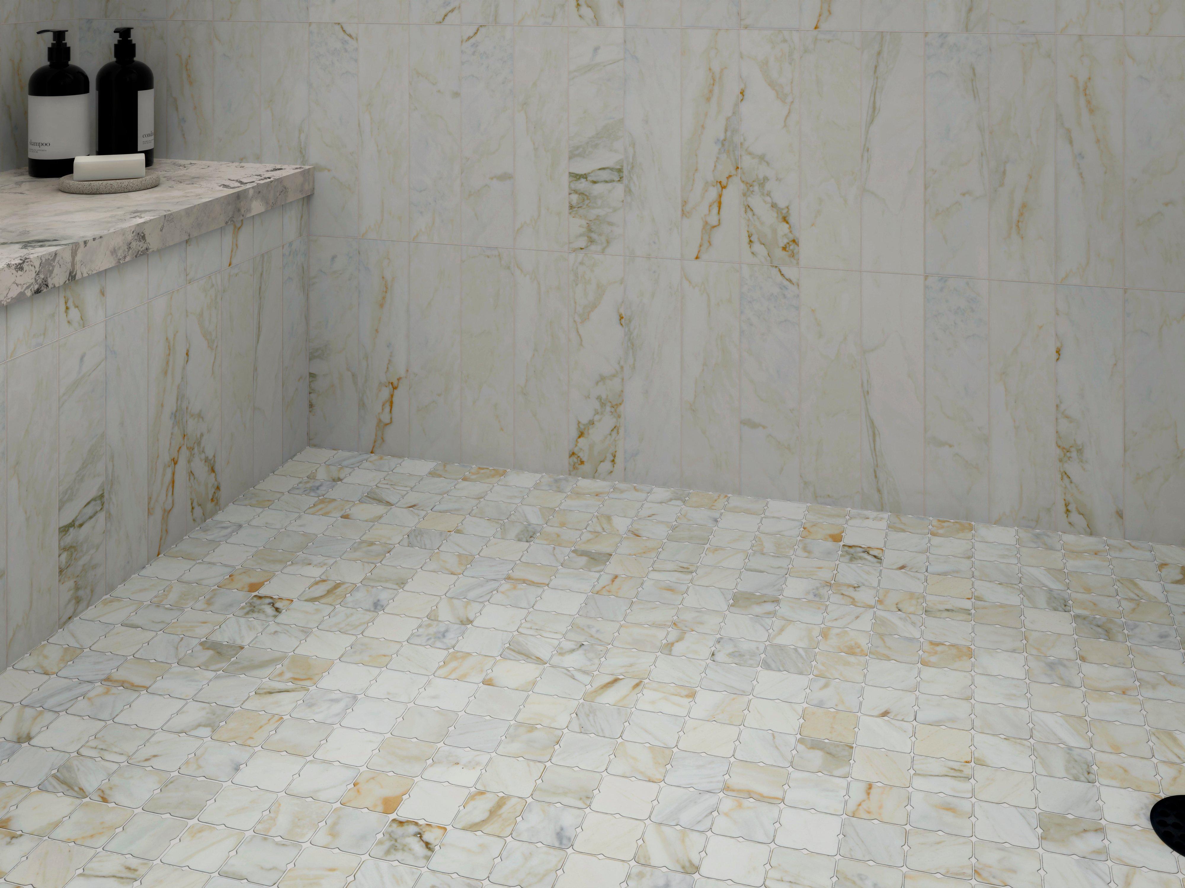 Calacatta Bluette Light Honed Marble Tile