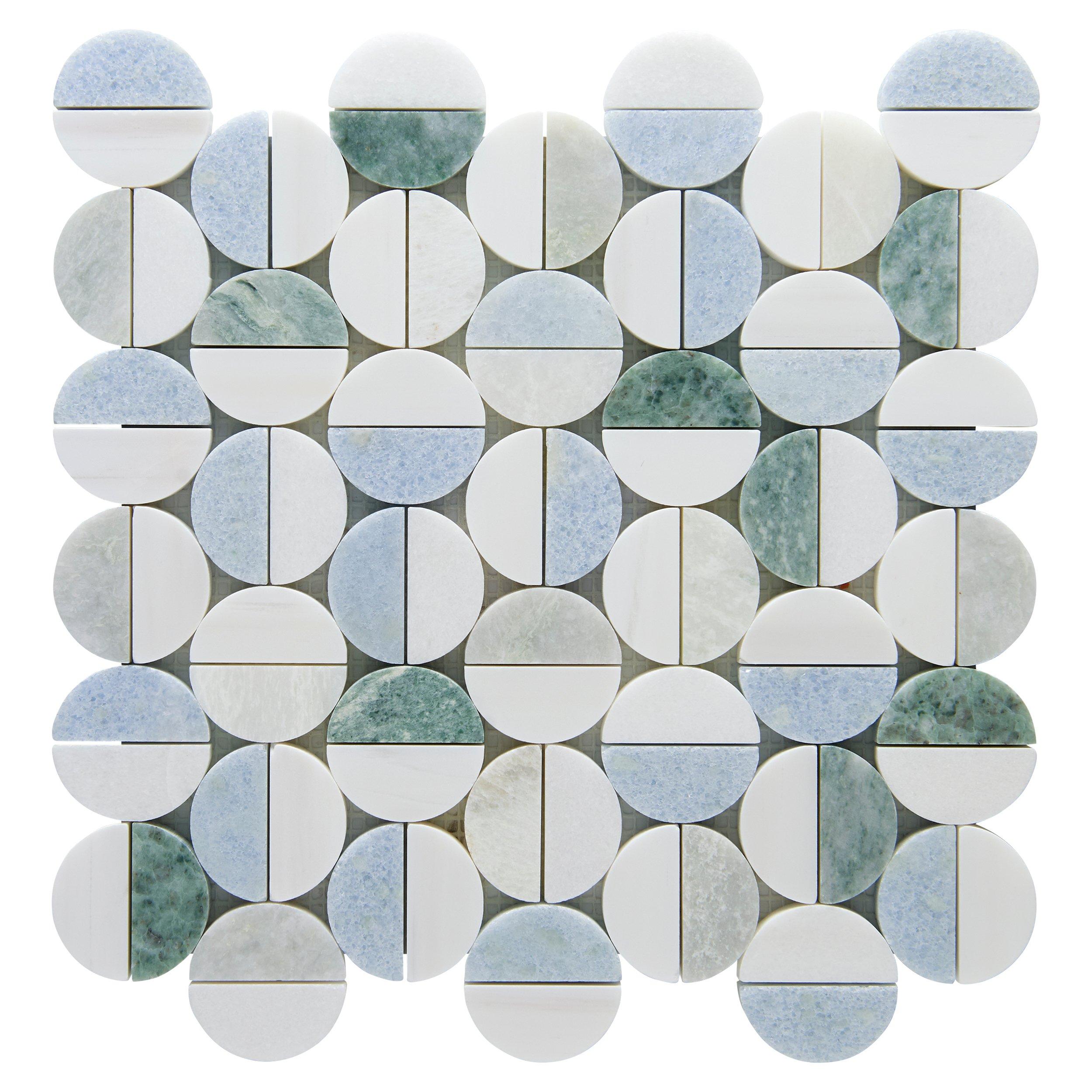 Callisto Green Celeste Honed Marble Mosaic