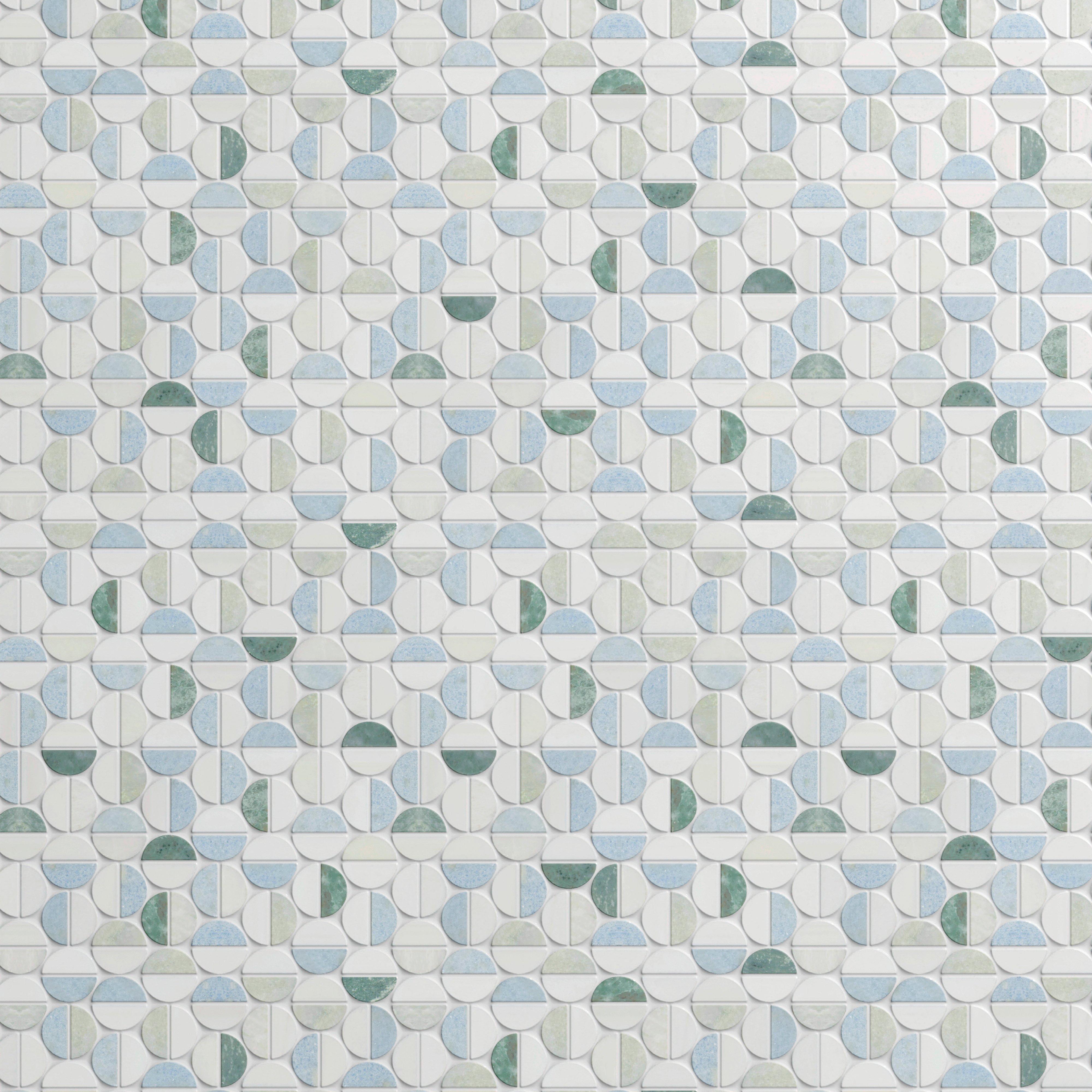 Callisto Green Celeste Honed Marble Mosaic