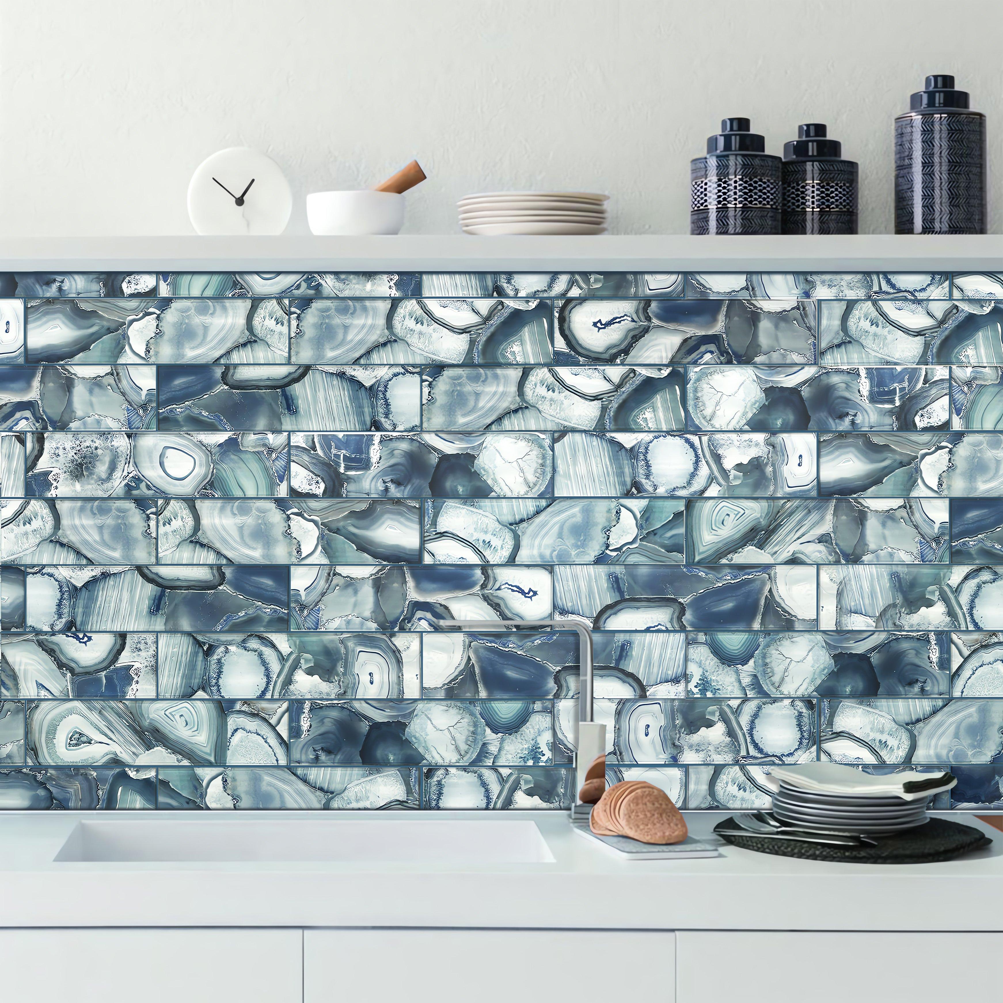 Lapis Agate Glass Tile