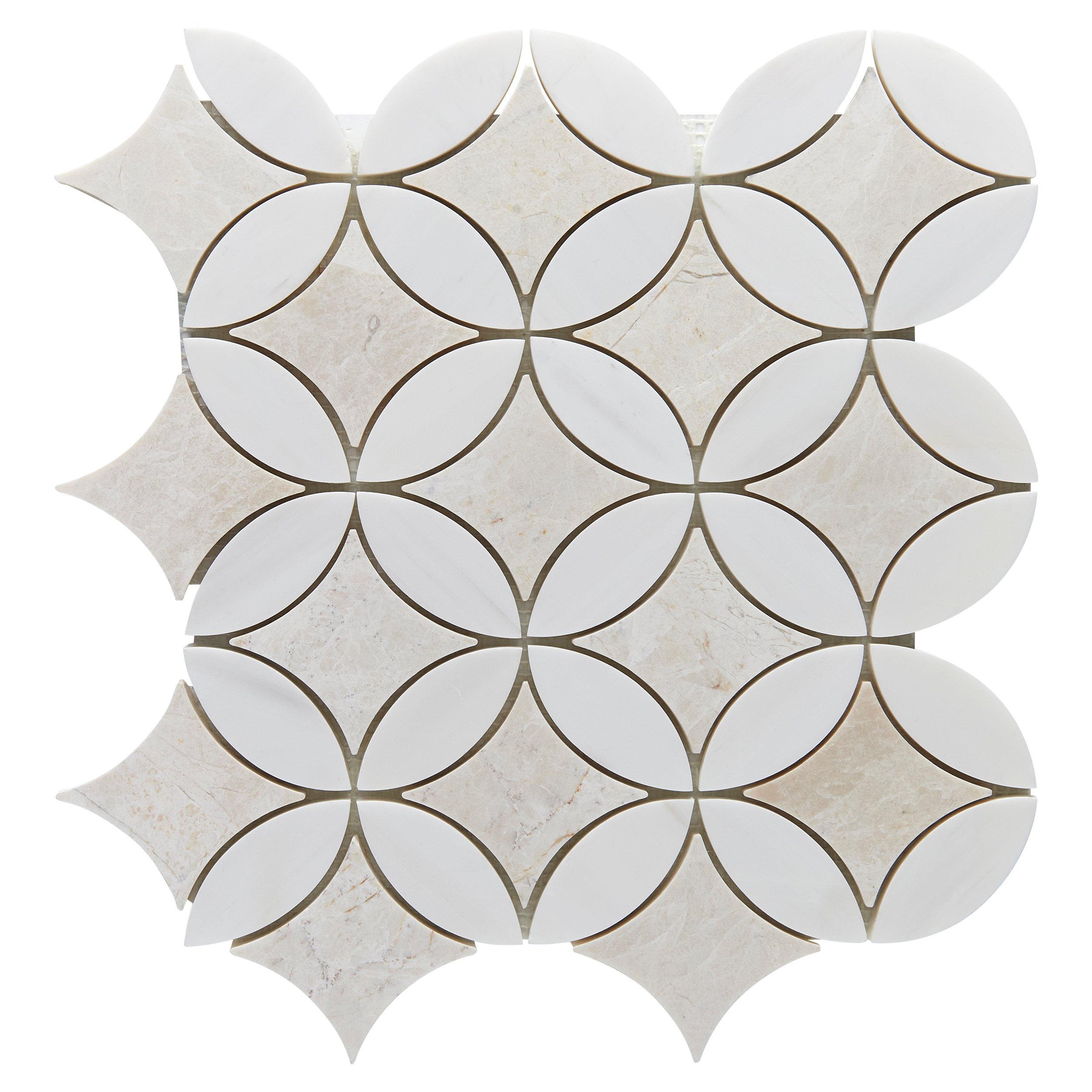 Vanilla Dolo Honed Crescent Mosaic