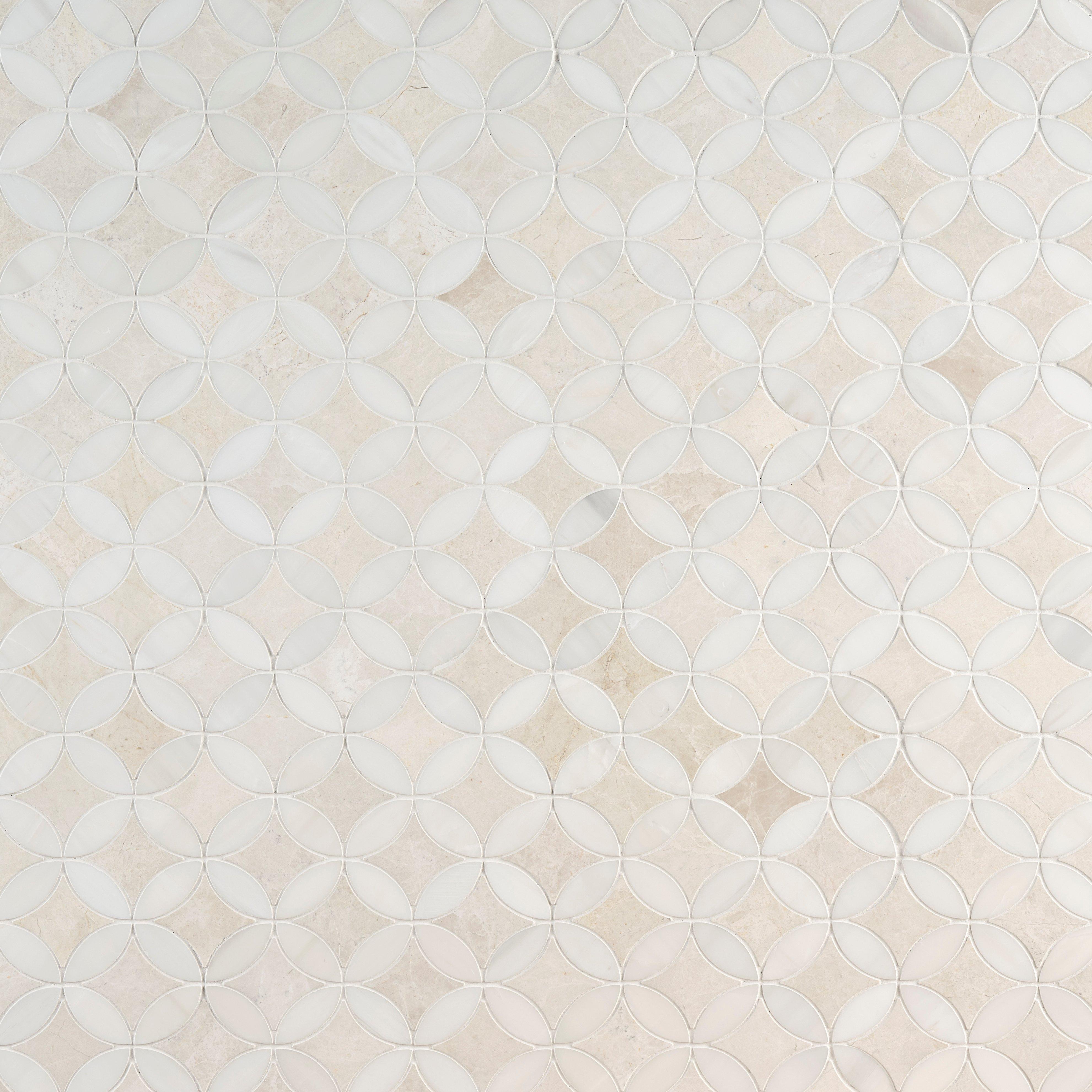 Vanilla Dolo Honed Crescent Mosaic