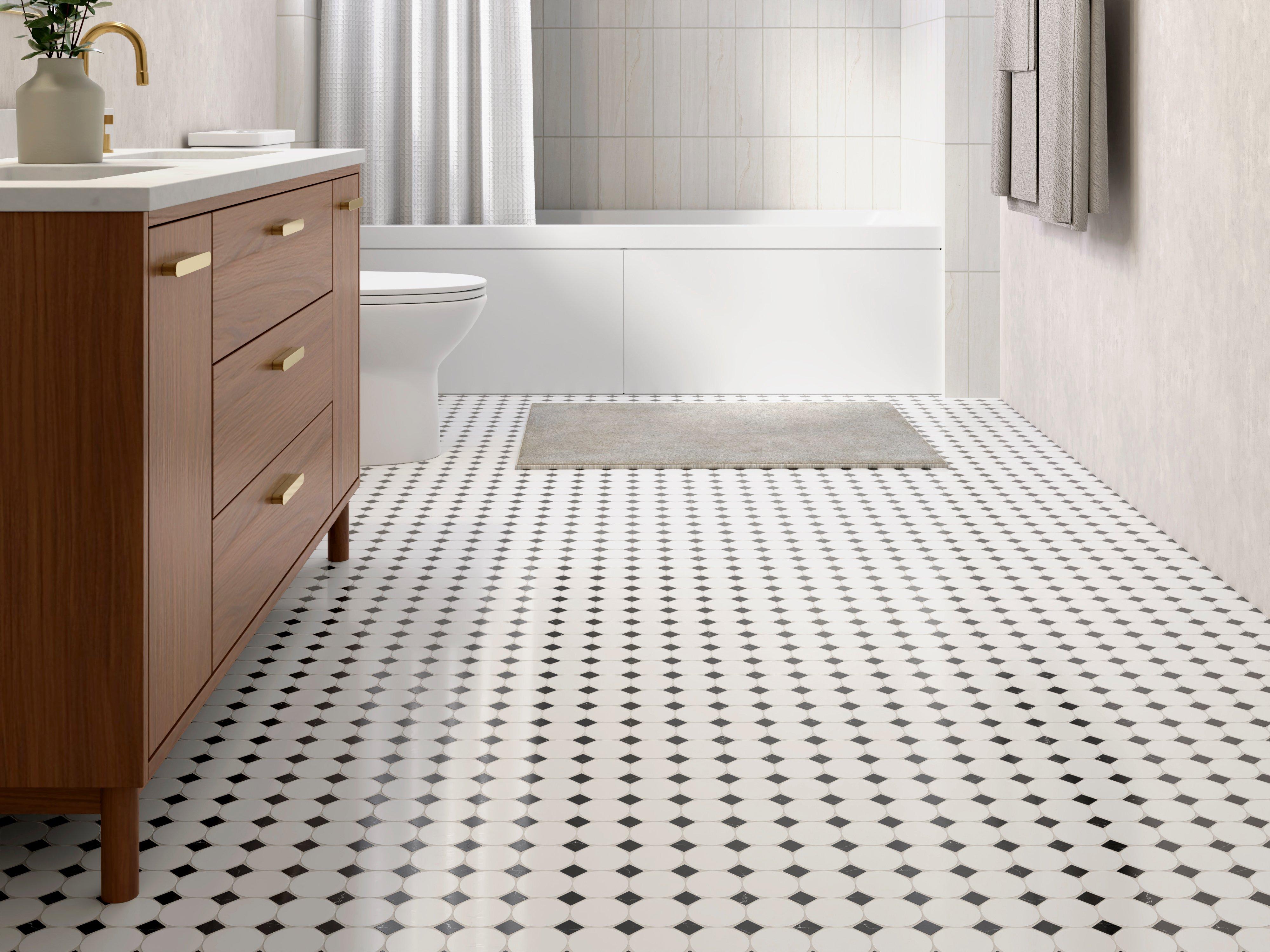 Maverick Dolomite Black Marble Polished Mosaic