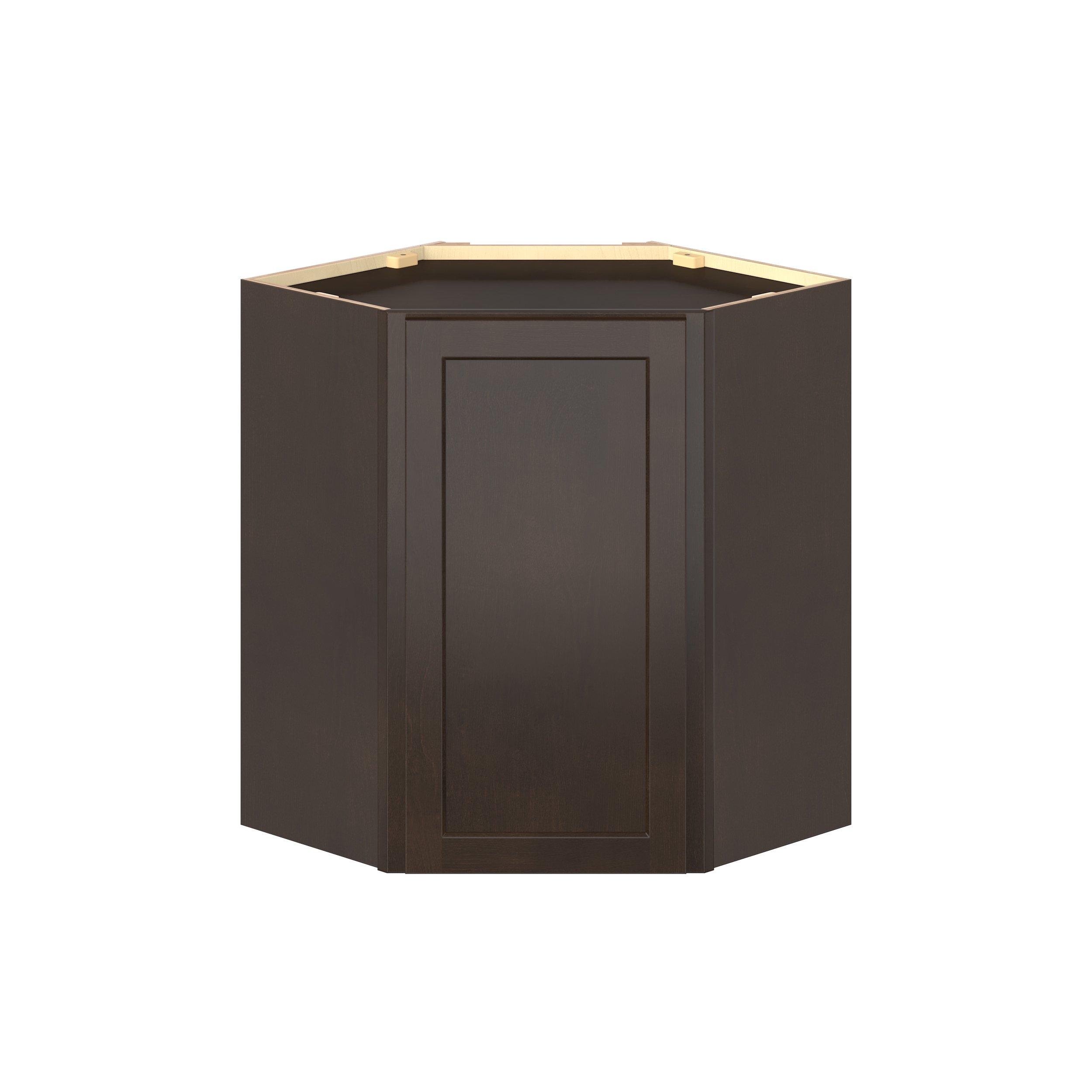 Baxley 24 in. Stained Cocoa Wall Angle Corner Cabinet