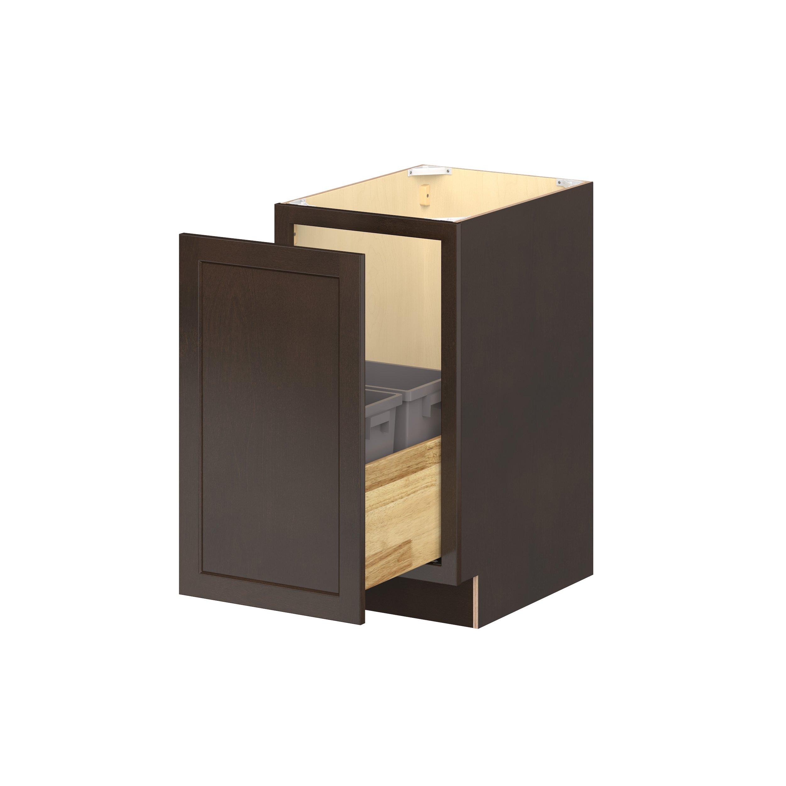 Baxley 18 in. Stained Cocoa Pull Out Base Cabinet