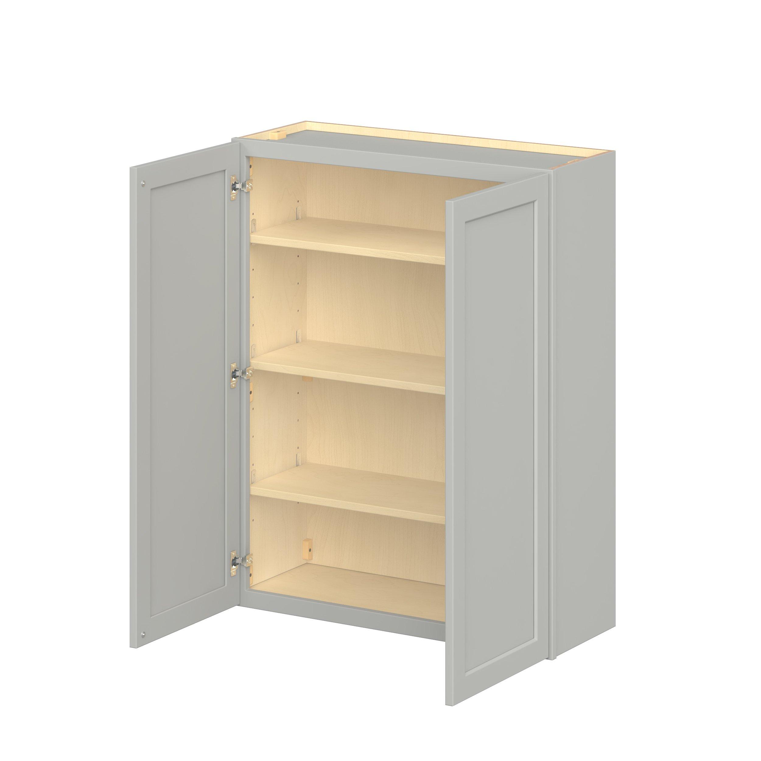 Baxley 33 in. Painted Whisper Gray Door Wall Cabinet