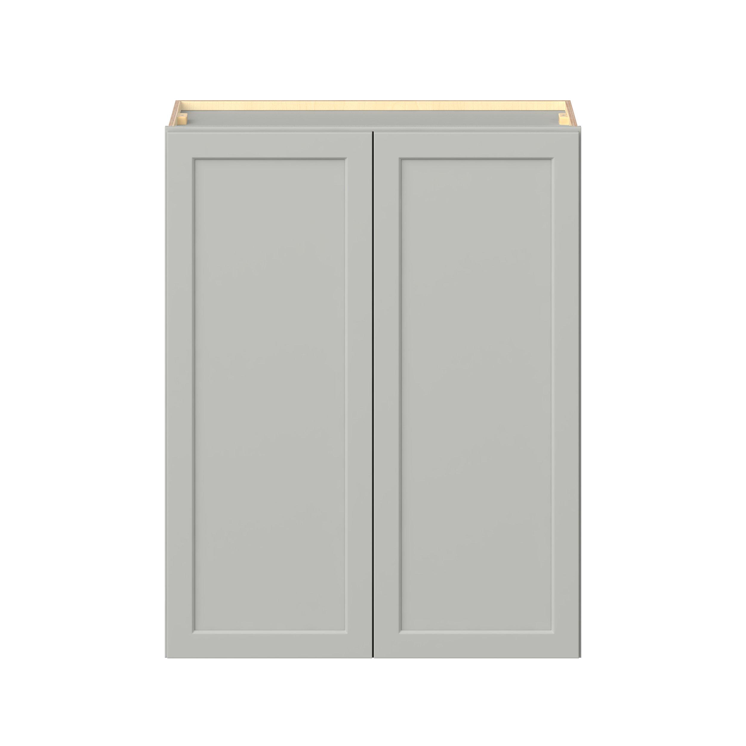 Baxley 33 in. Painted Whisper Gray Door Wall Cabinet