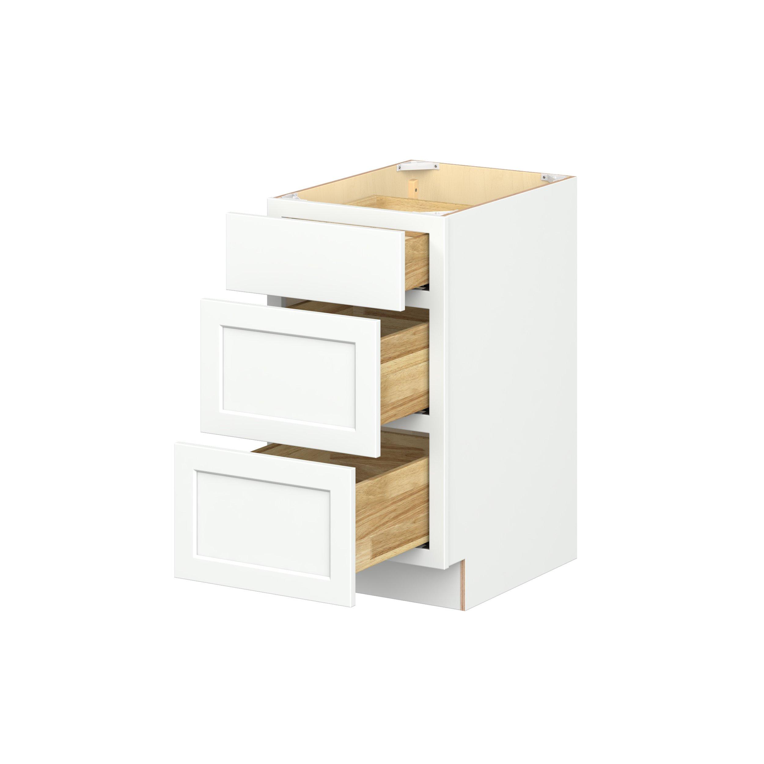 Baxley 18 in. Painted Pure White Drawer Base Cabinet