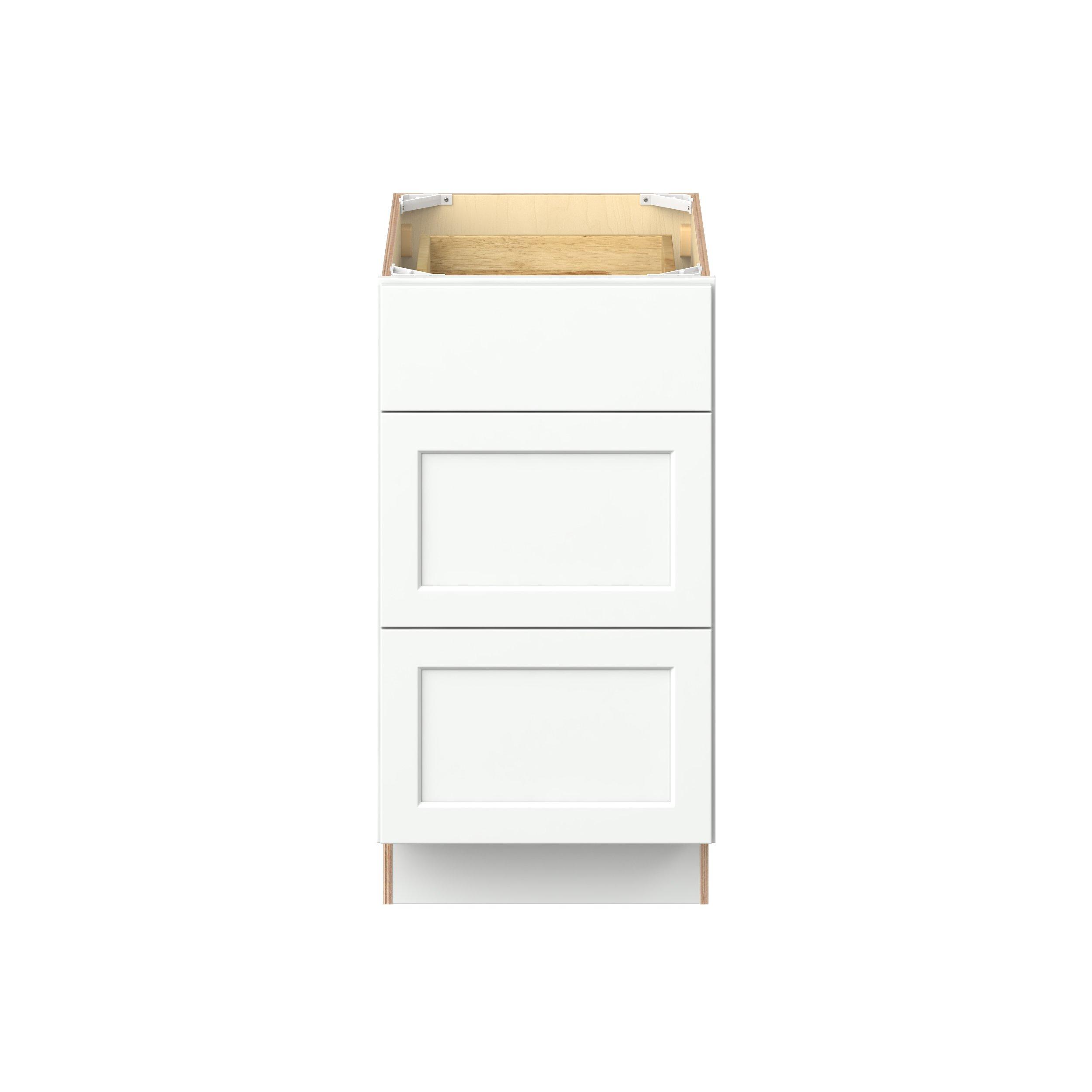 Baxley 18 in. Painted Pure White Drawer Base Cabinet