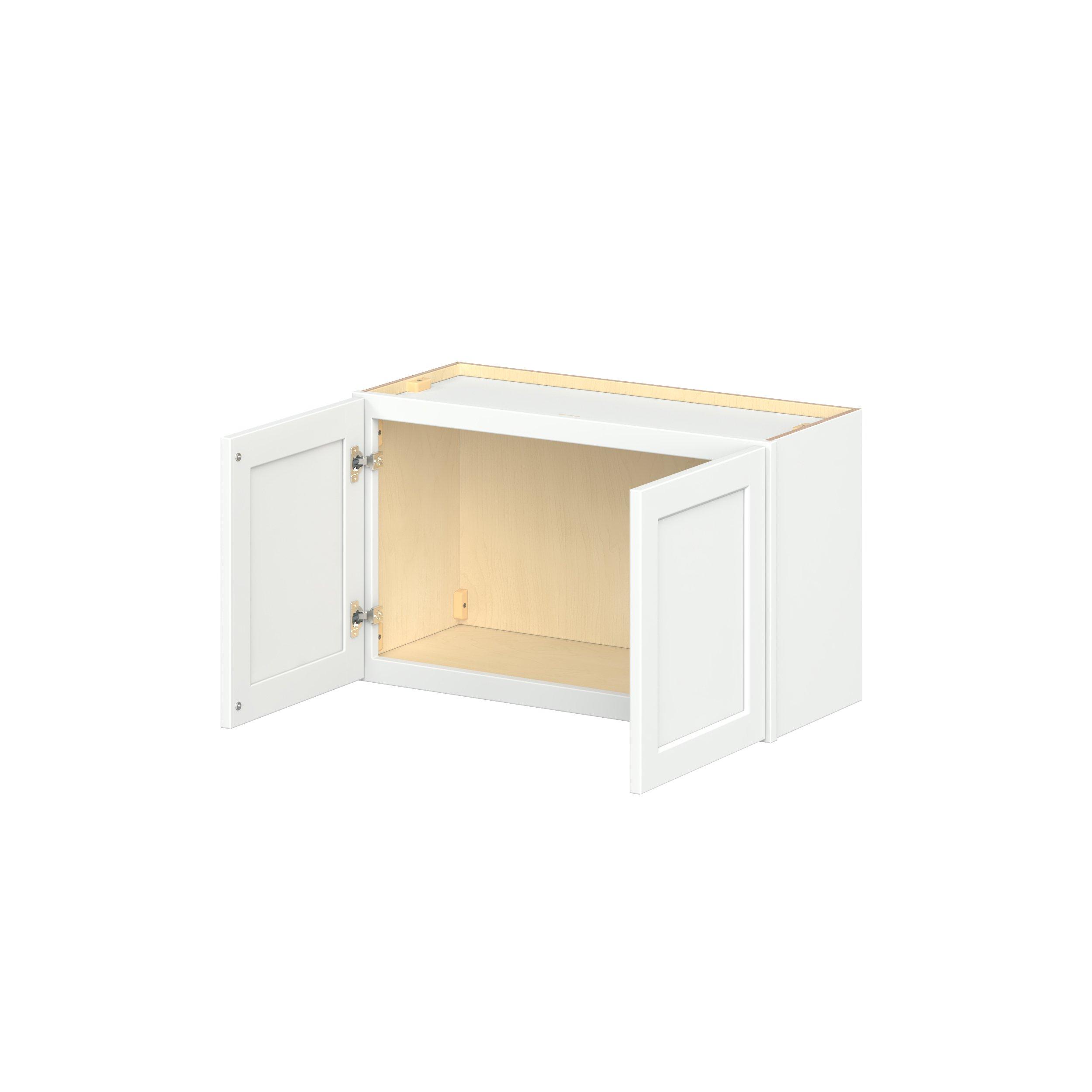 Baxley 30 in. Painted Pure White Bridge Wall Cabinet