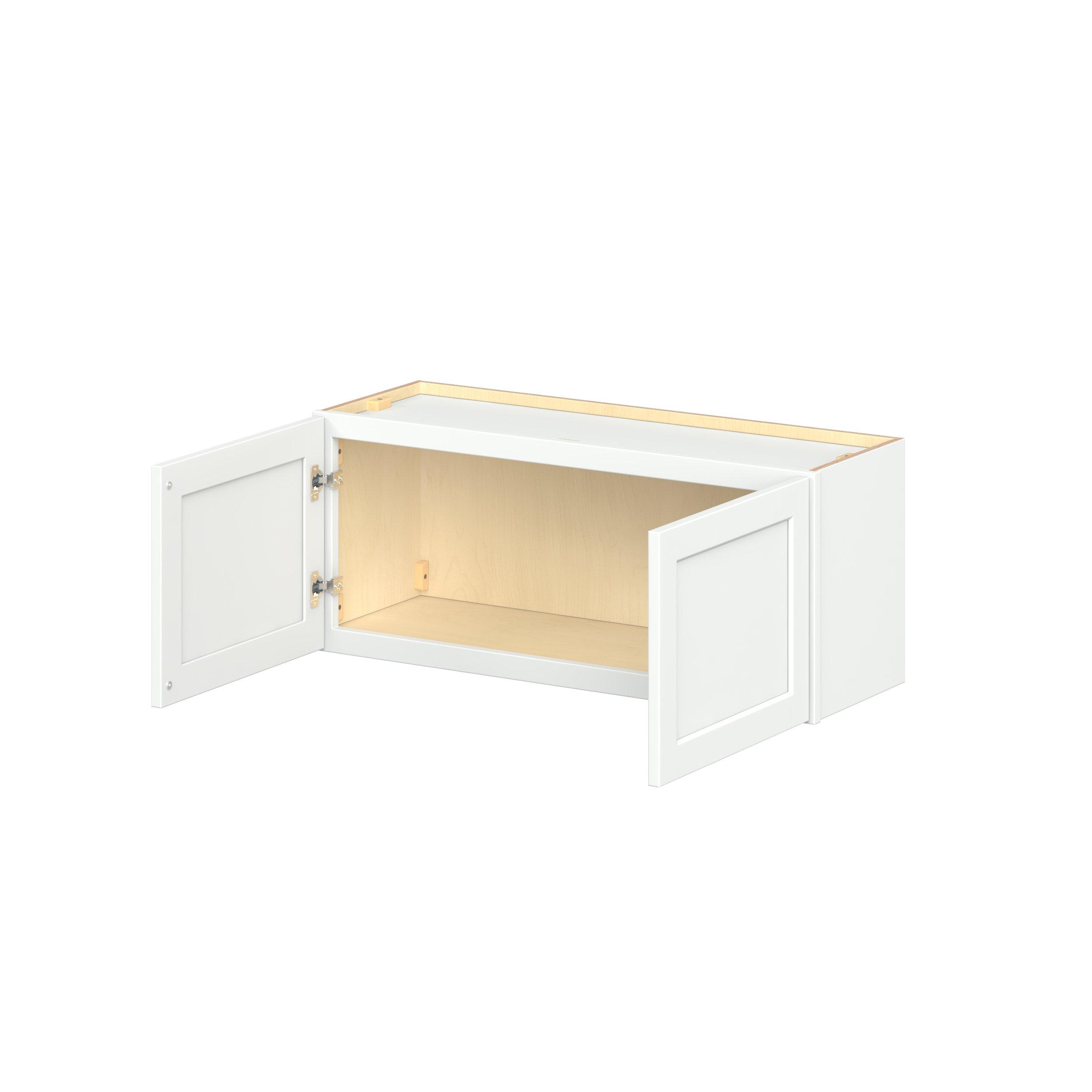 Baxley 36 in. Painted Pure White Bridge Wall Cabinet