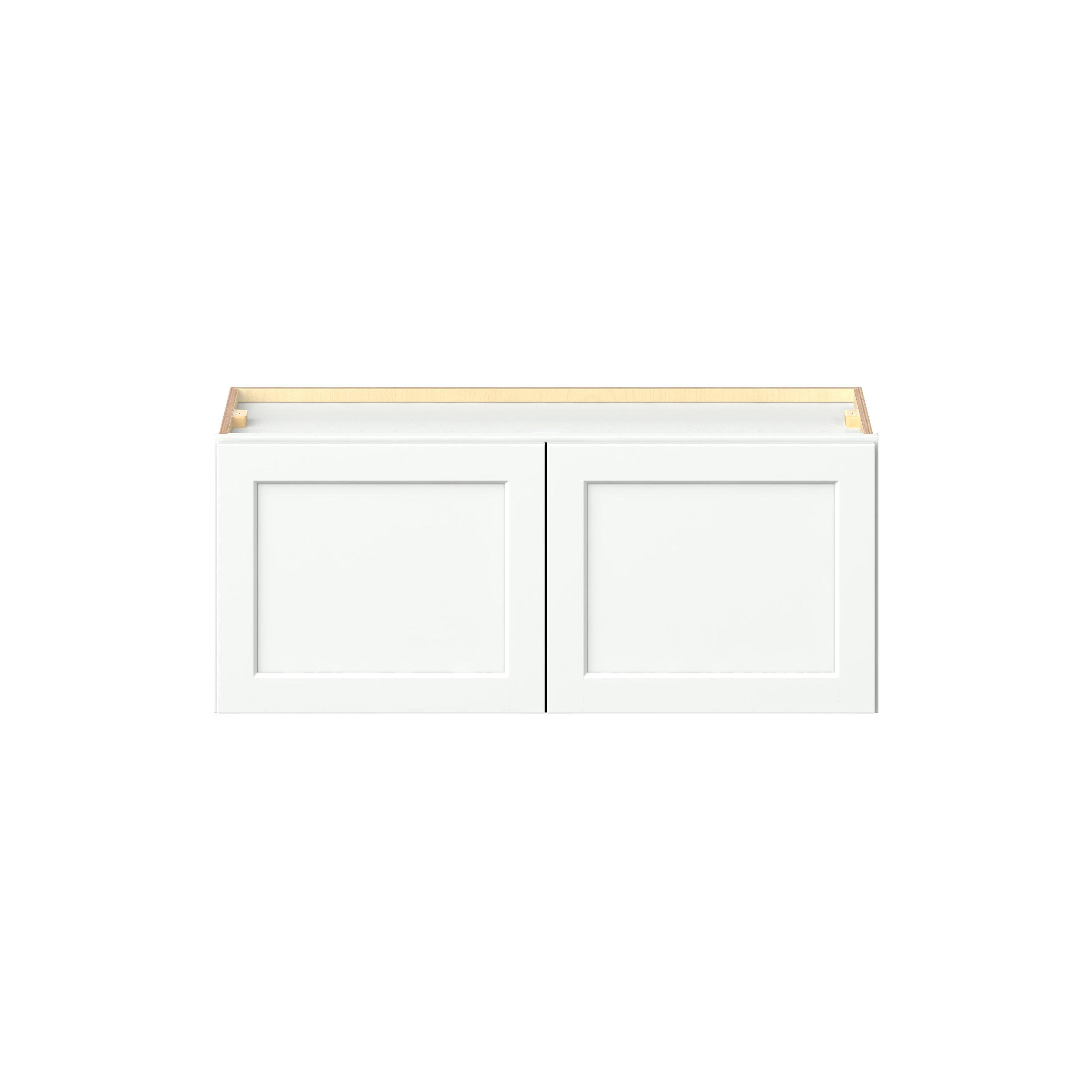 Baxley 36 in. Painted Pure White Bridge Wall Cabinet