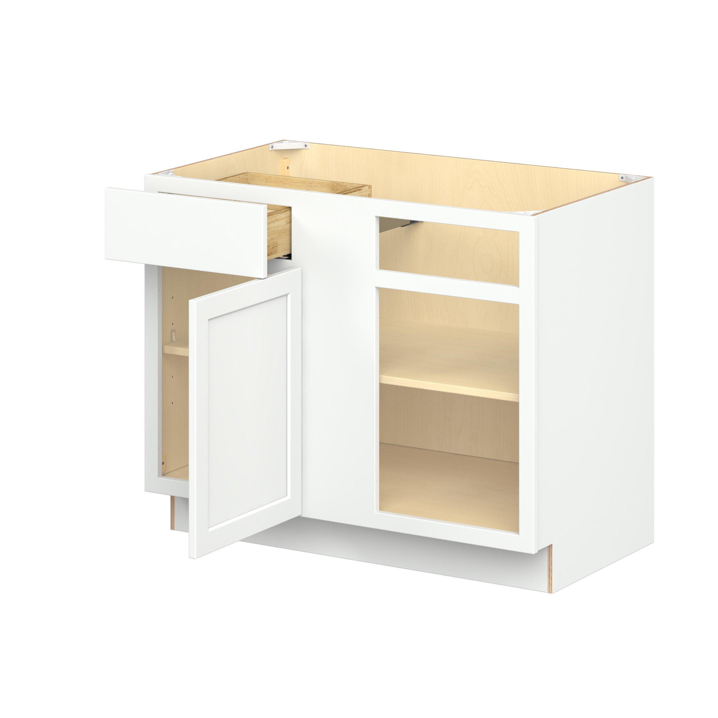 Baxley 42 in. Painted Pure White Blind Corner Base Cabinet
