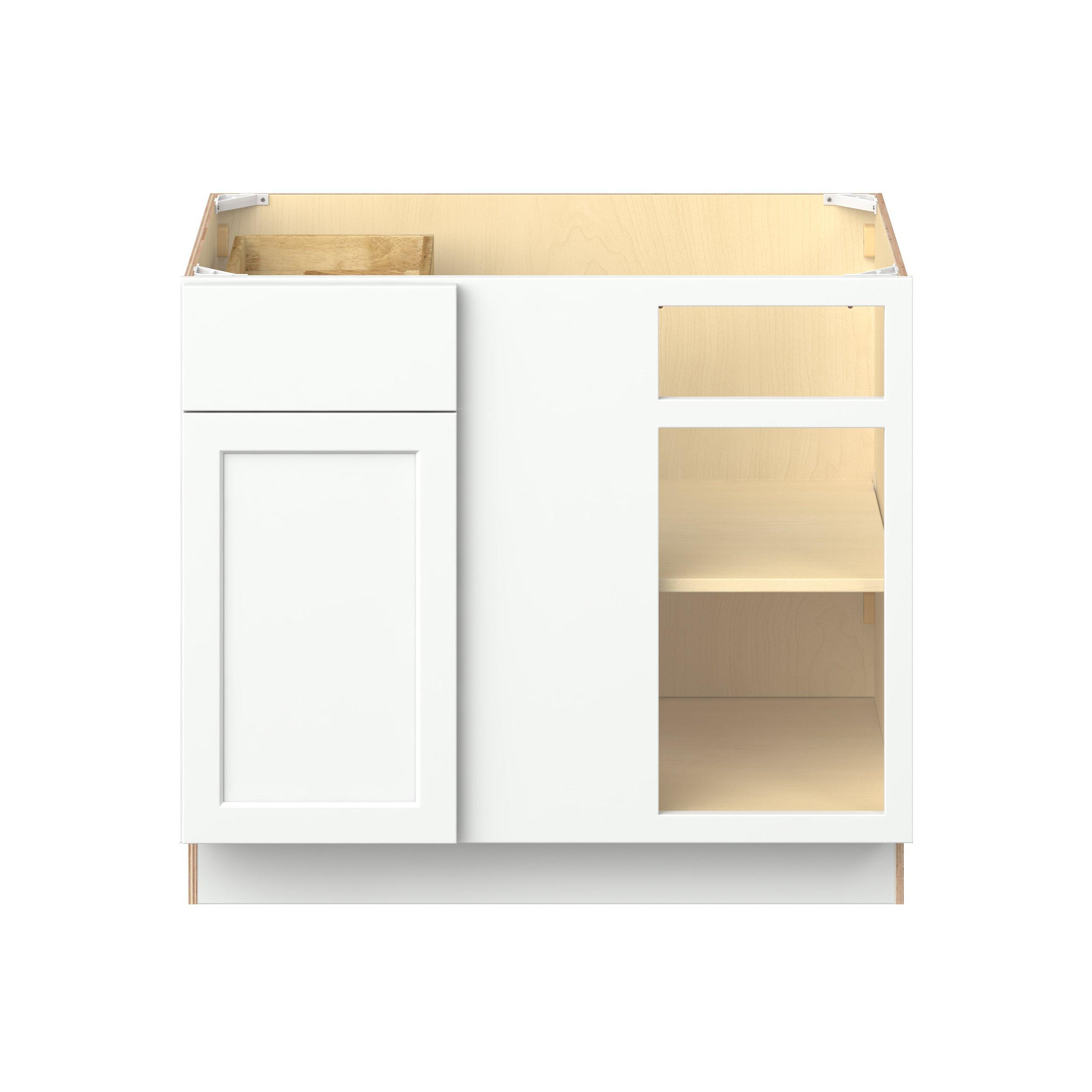 Baxley 39 in. Painted Pure White Blind Corner Base Cabinet