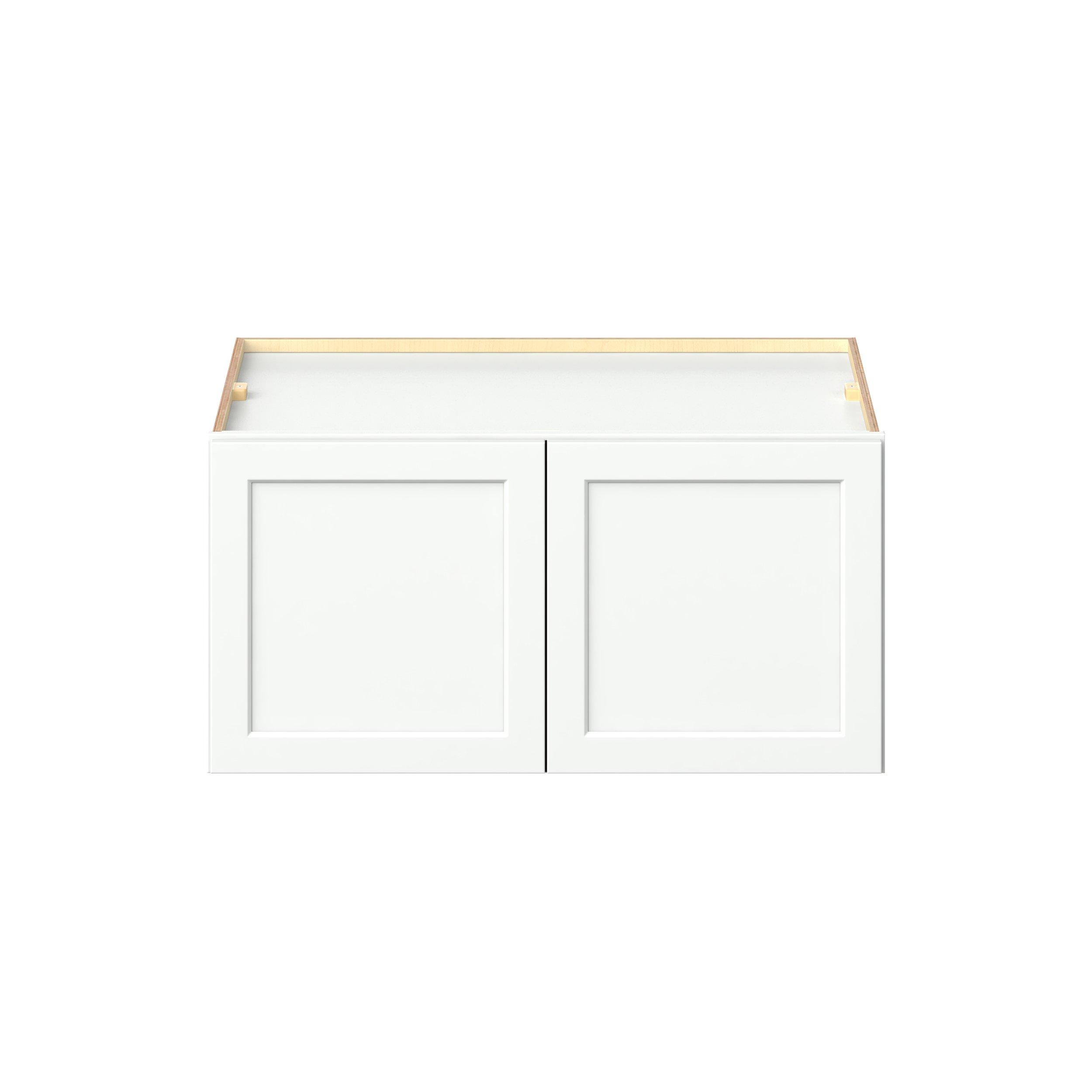 Baxley 36 in. Painted Pure White Bridge Wall Cabinet