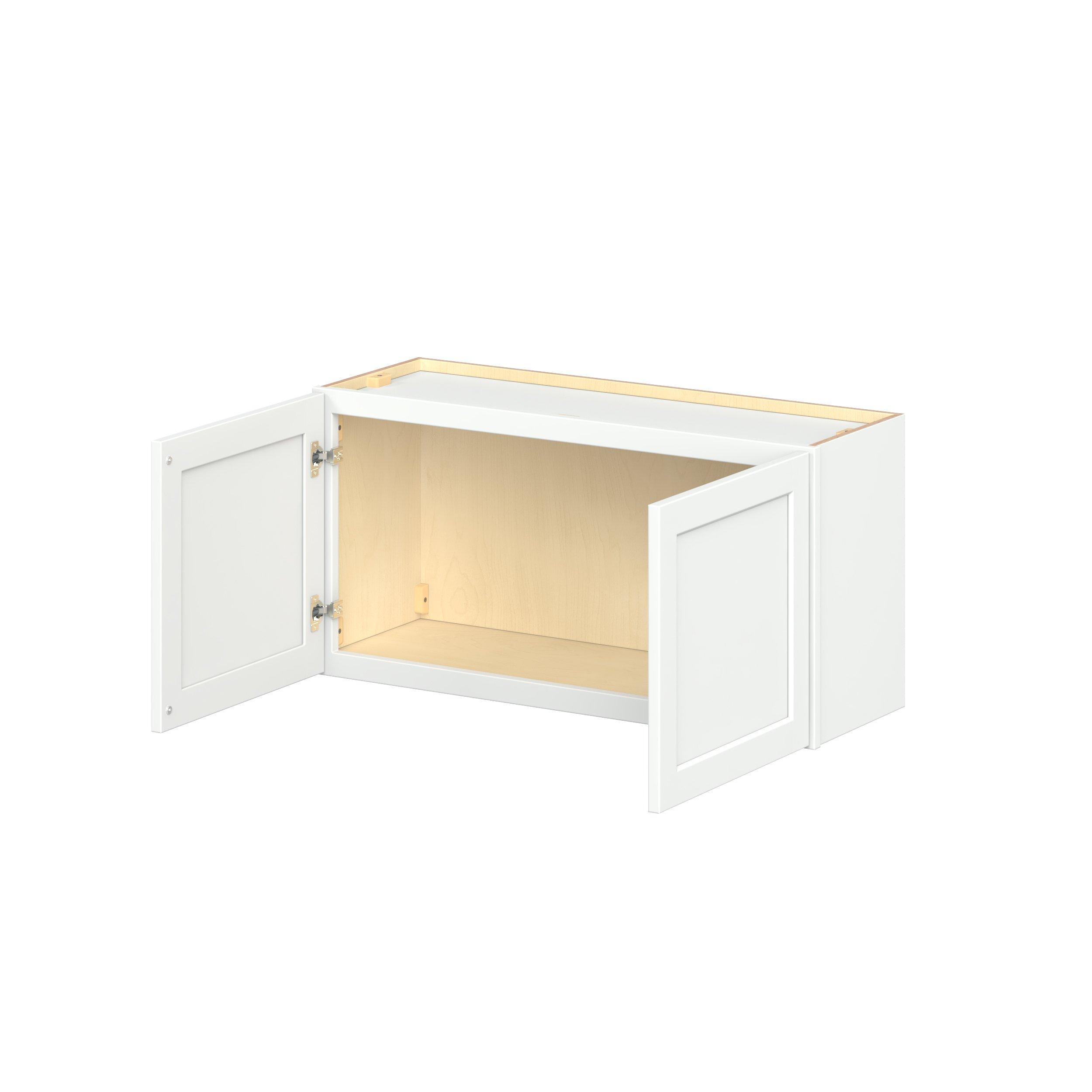 Baxley 36 in. Painted Pure White Bridge Wall Cabinet