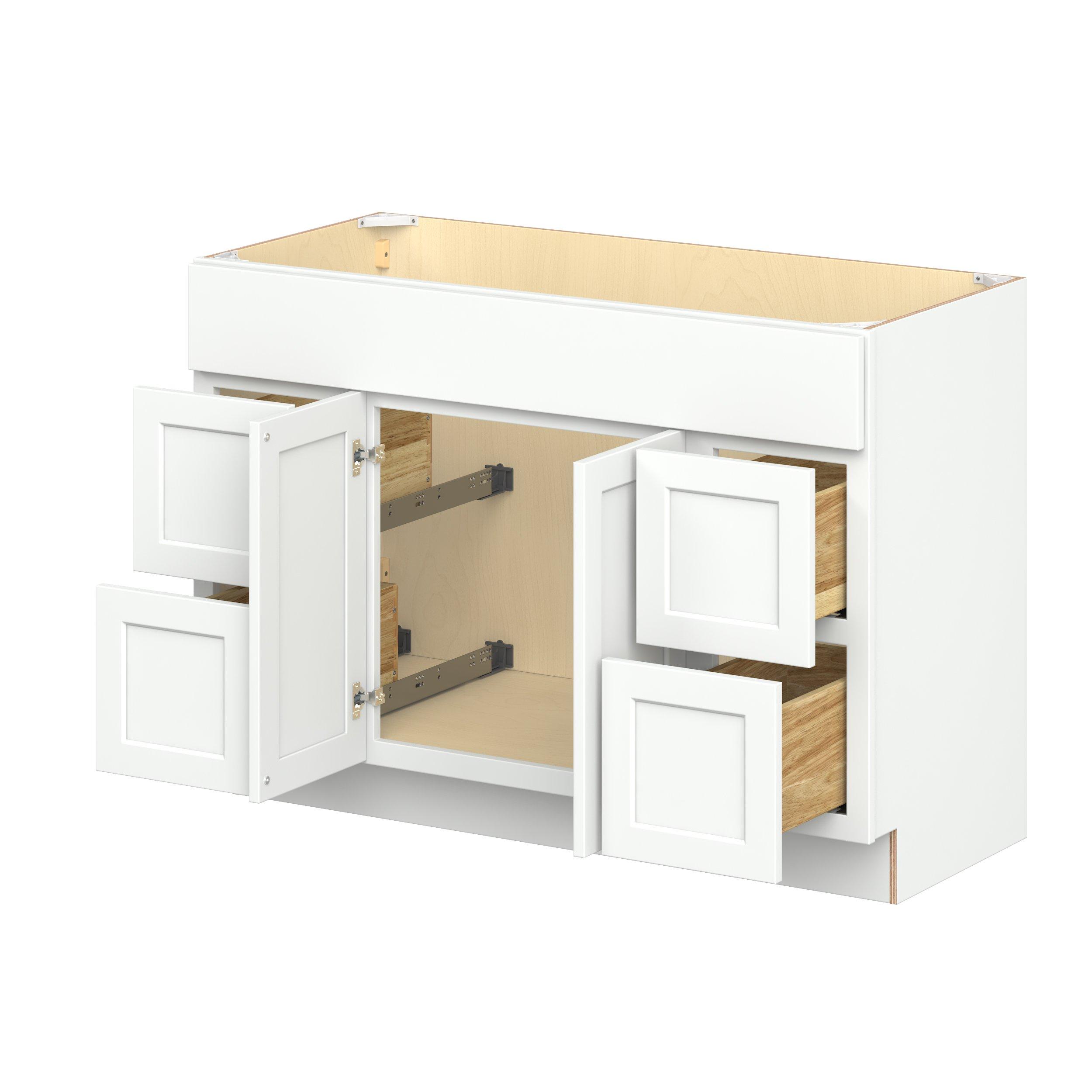 Baxley 2 Door 4 Drawer Vanity Sink Base Cabinet