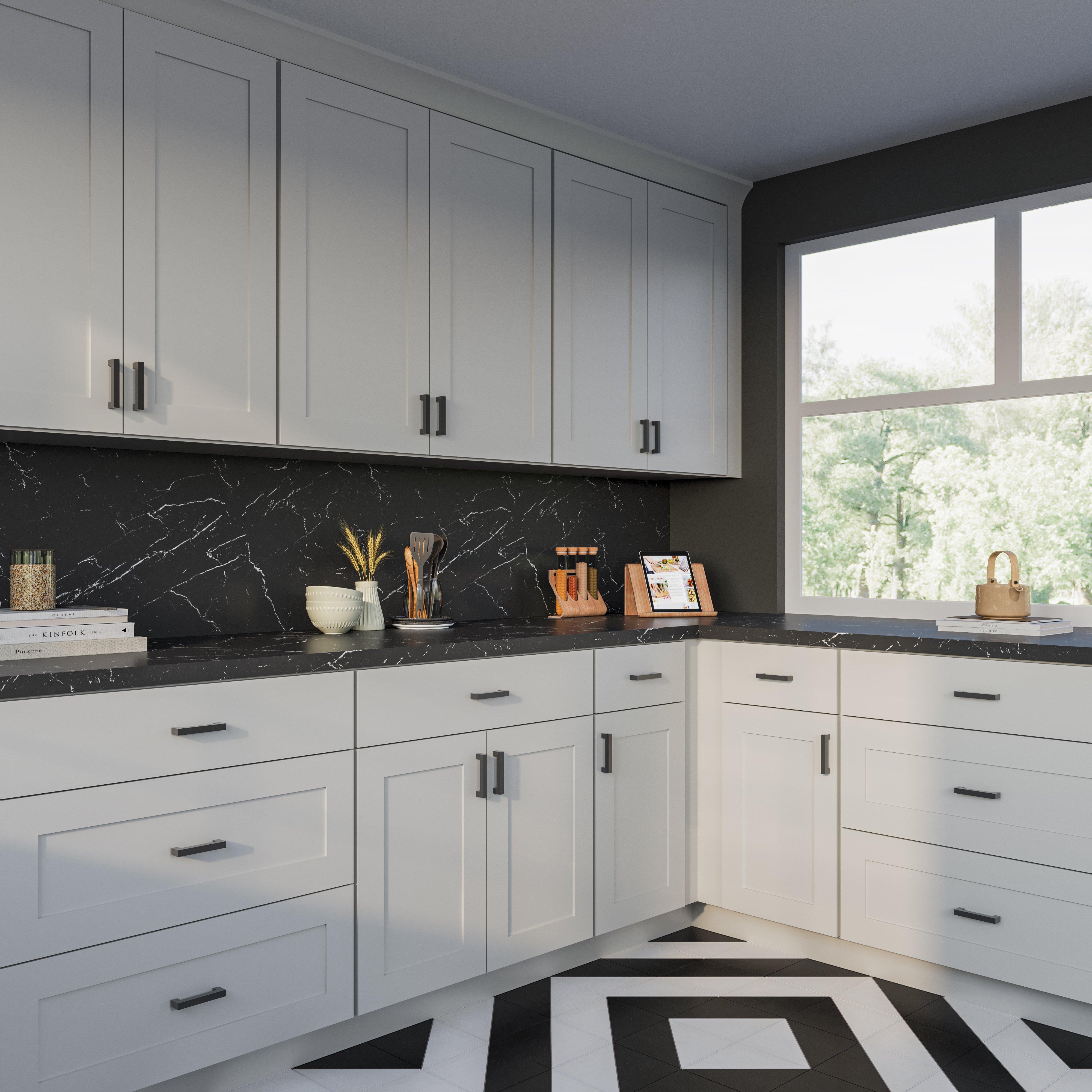 Baxley 36 in. Painted Pure White Right Blind Corner Wall Cabinet
