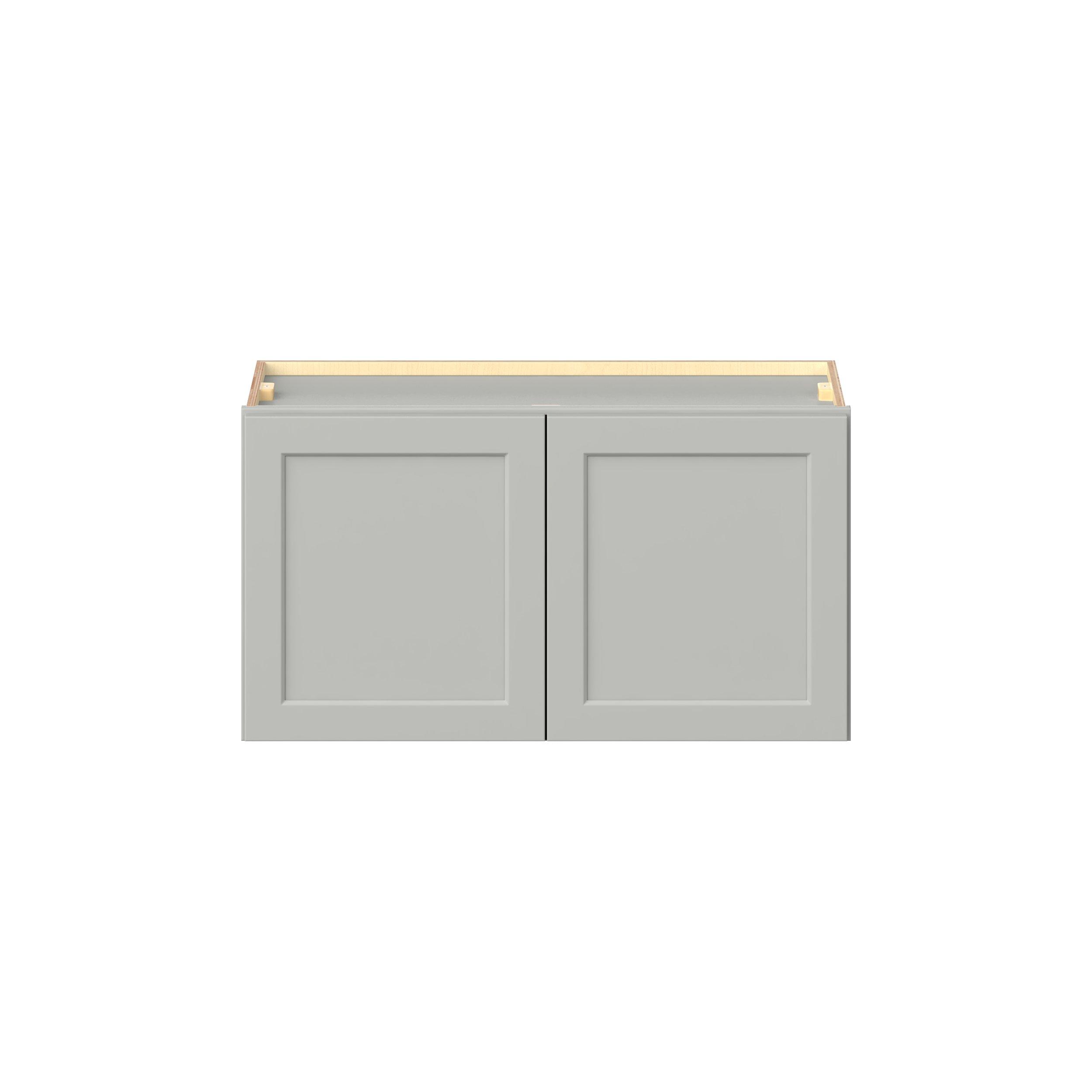 Baxley 33 in. Painted Whisper Gray Door Wall Cabinet