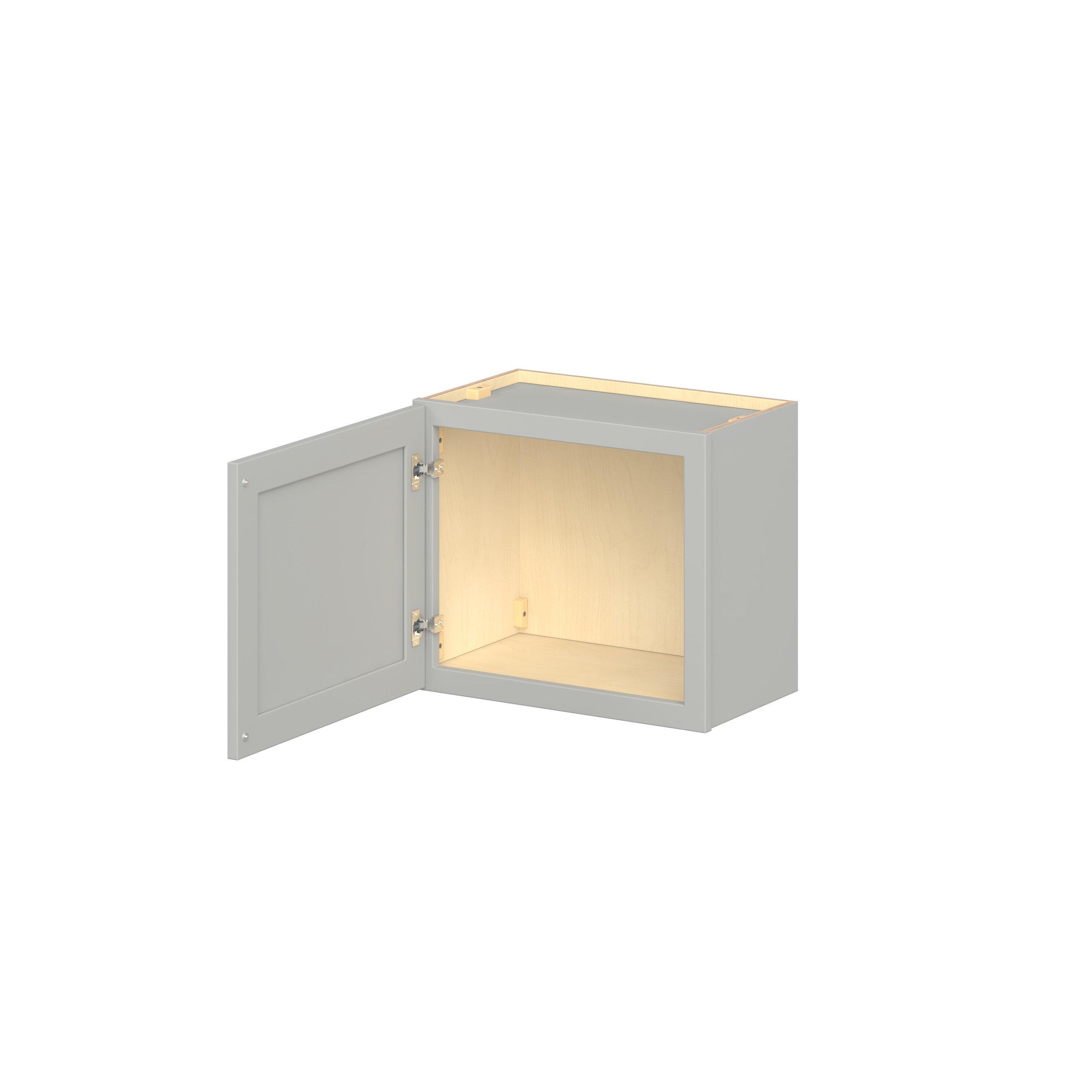 Baxley 21 in. Painted Whisper Gray Bridge Wall Cabinet