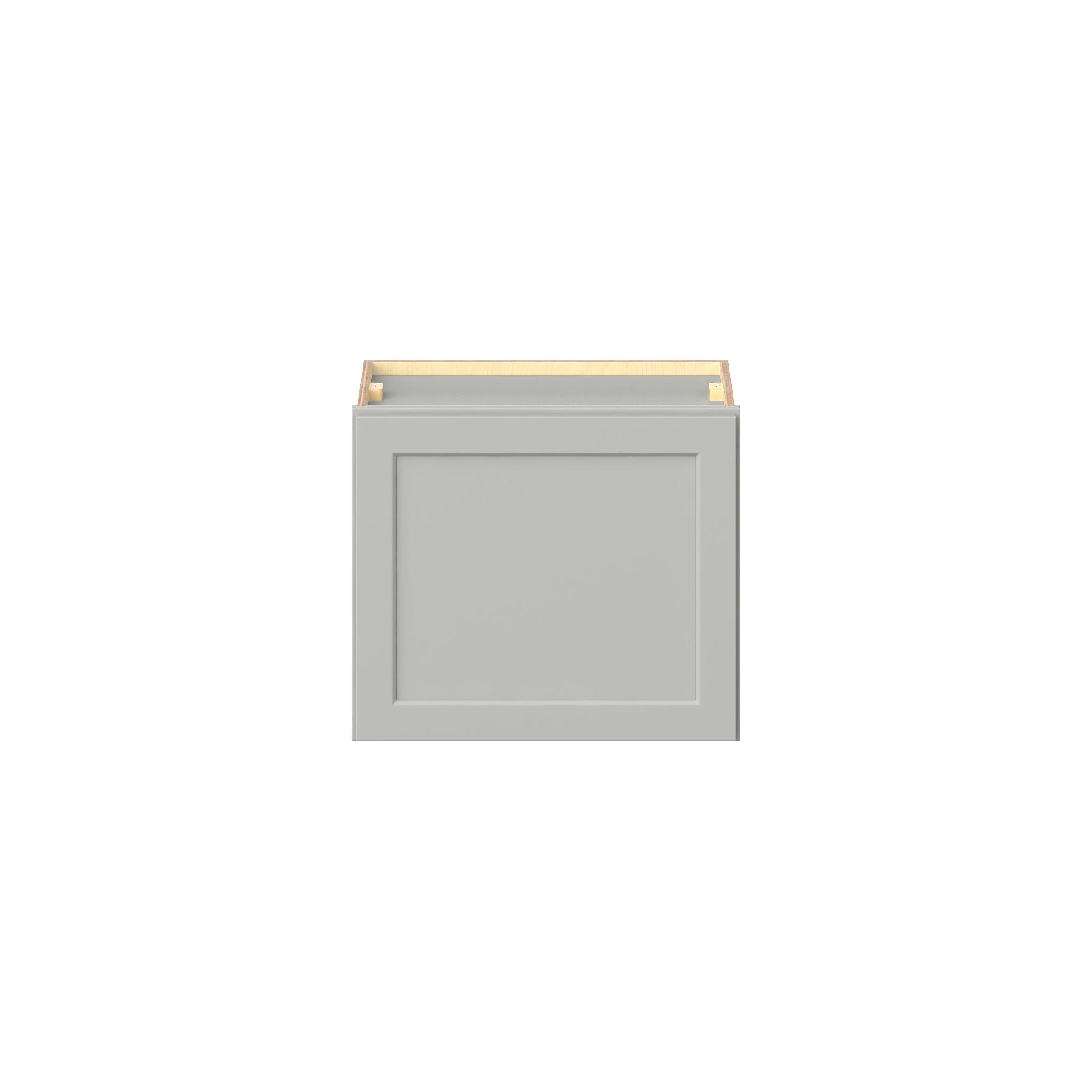 Baxley 21 in. Painted Whisper Gray Bridge Wall Cabinet