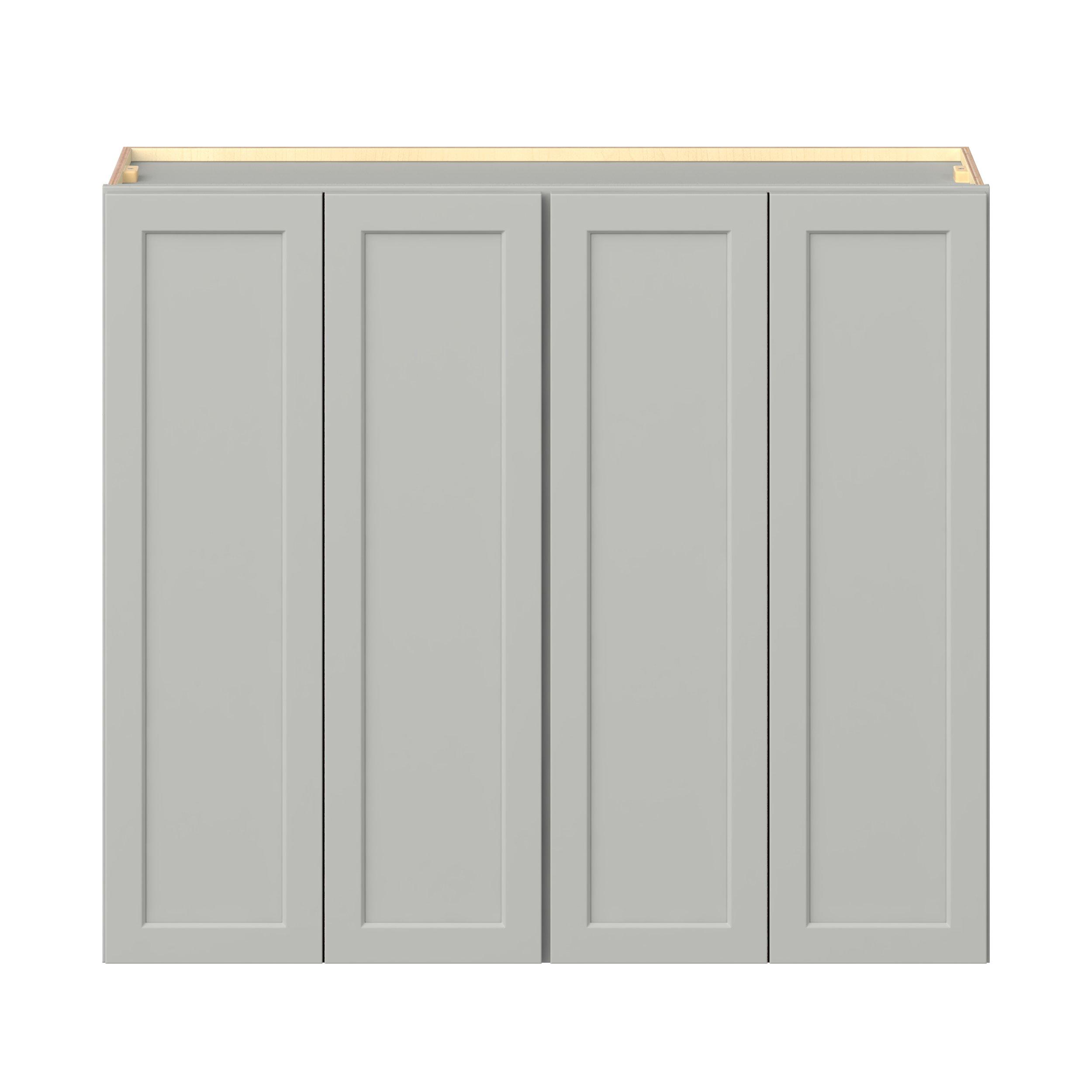Baxley 48 in. Painted Whisper Gray Door Wall Cabinet