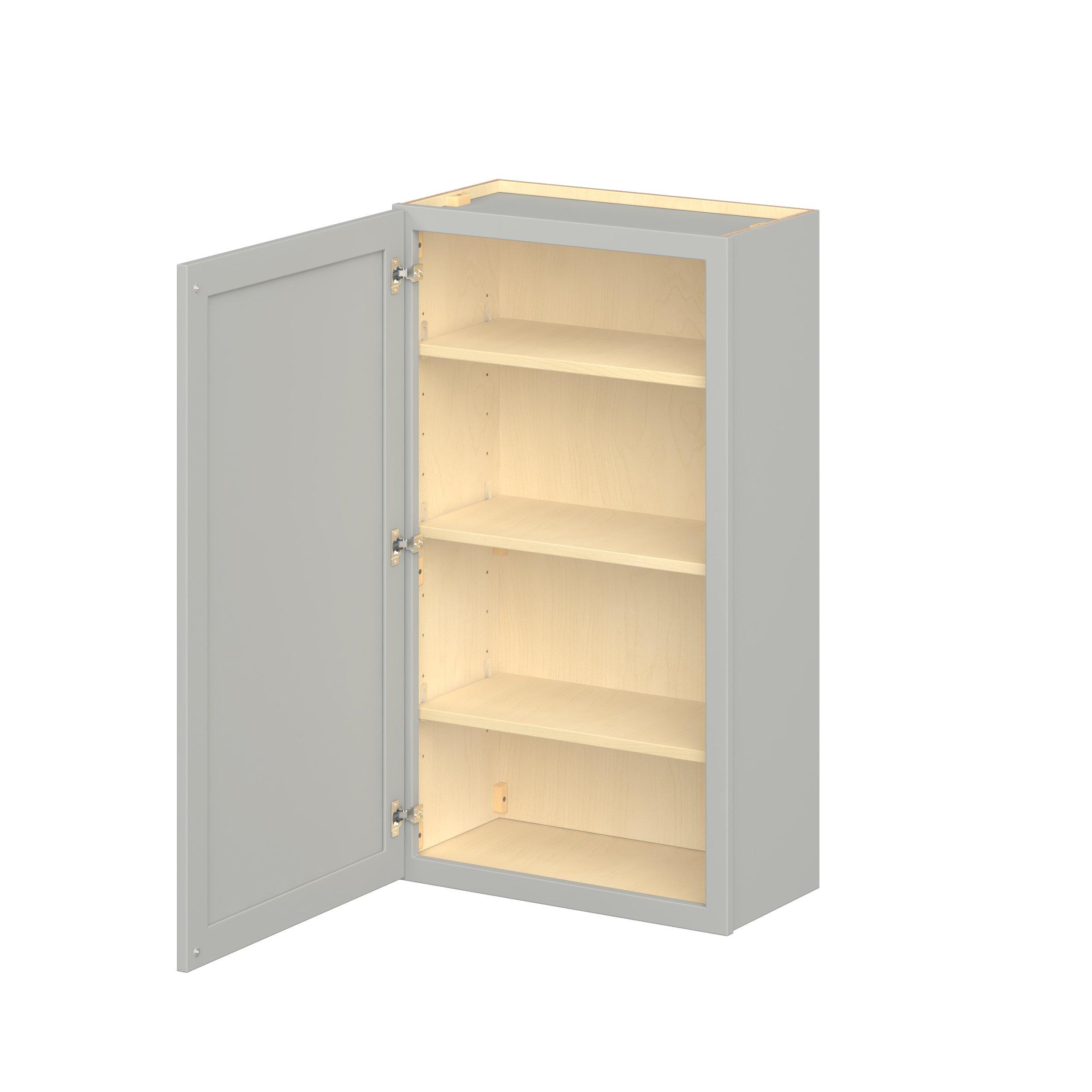 Baxley 24 in. Painted Whisper Gray Door Wall Cabinet