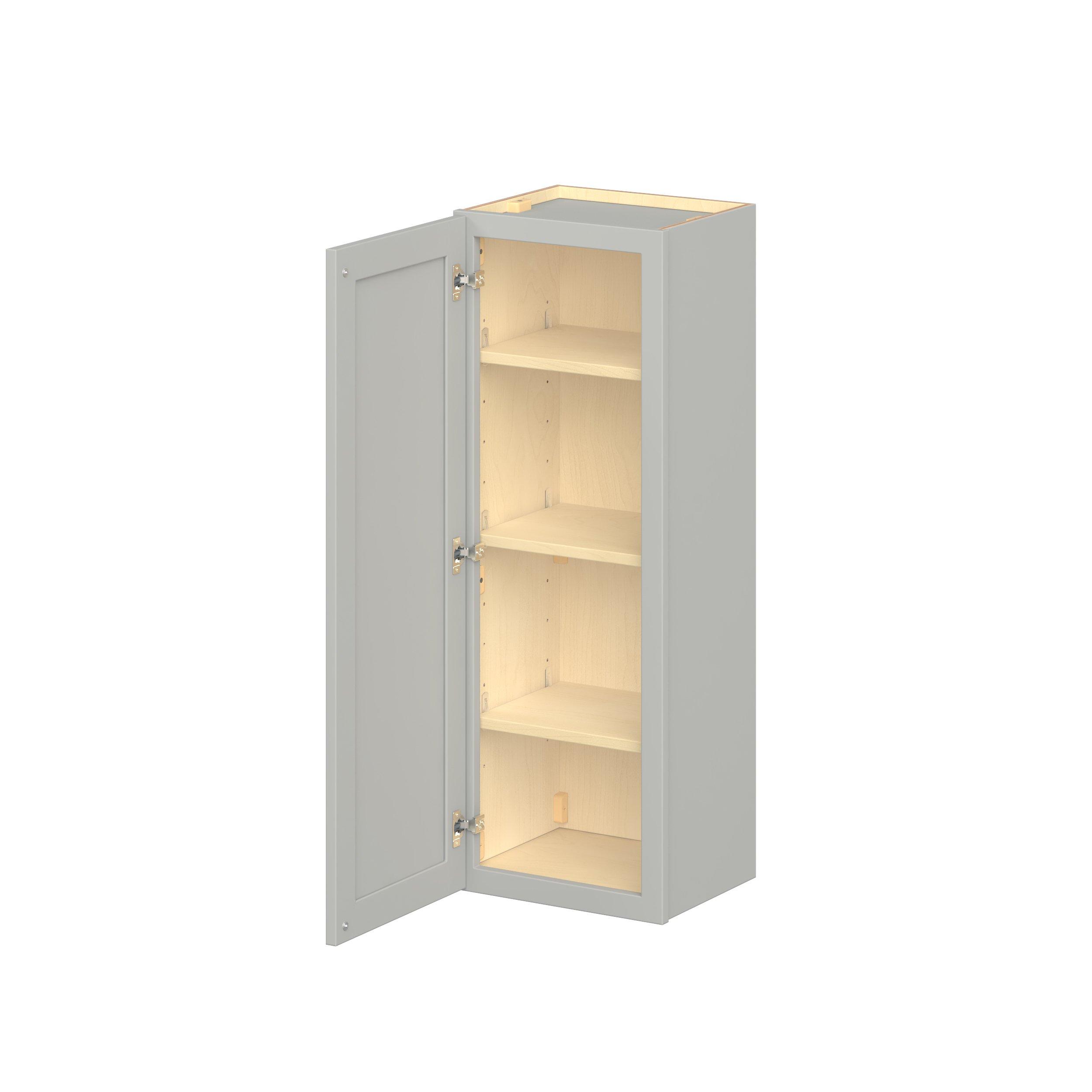 Baxley 15 in. Painted Whisper Gray Door Wall Cabinet