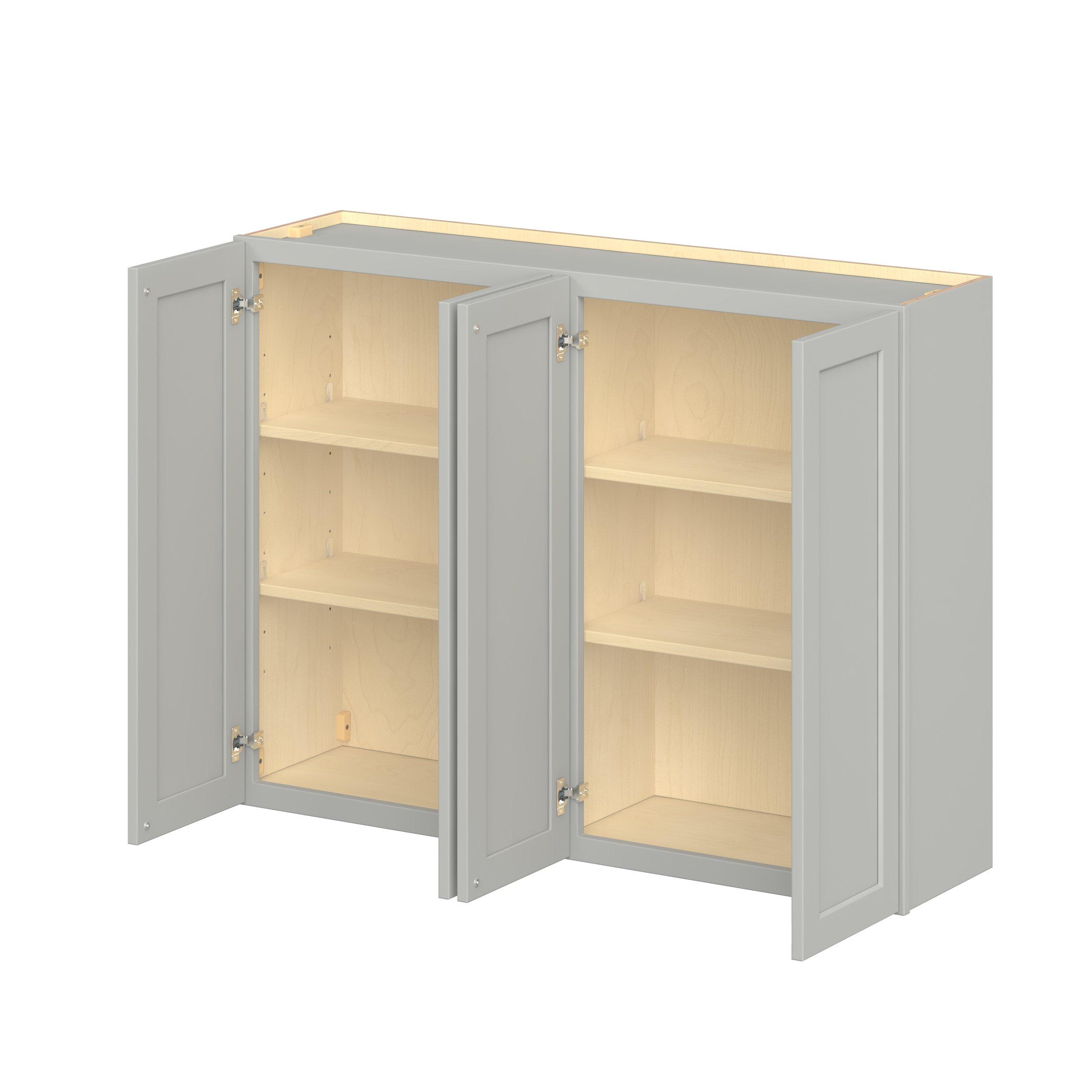 Baxley 48 in. Painted Whisper Gray Door Wall Cabinet