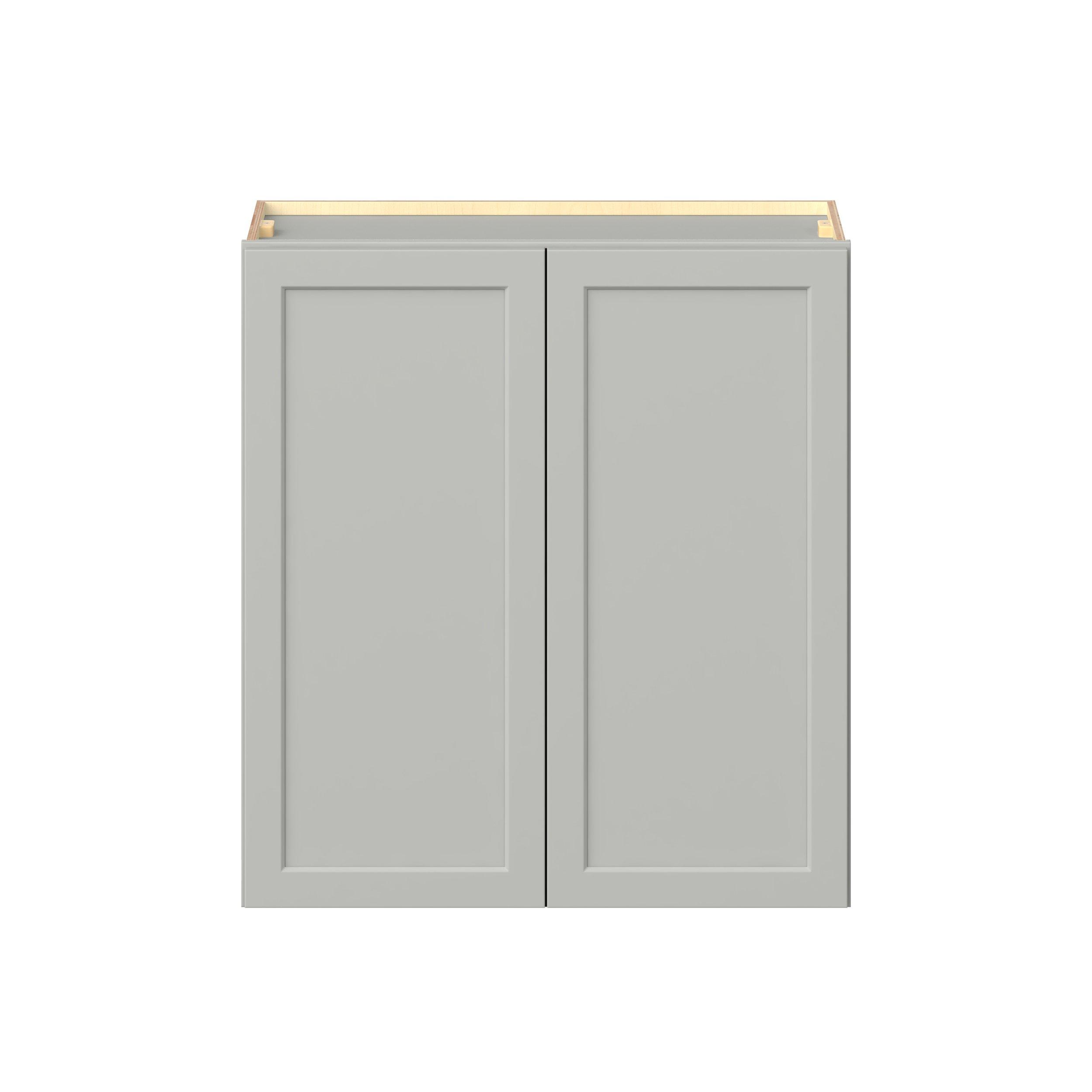 Baxley 33 in. Painted Whisper Gray Door Wall Cabinet