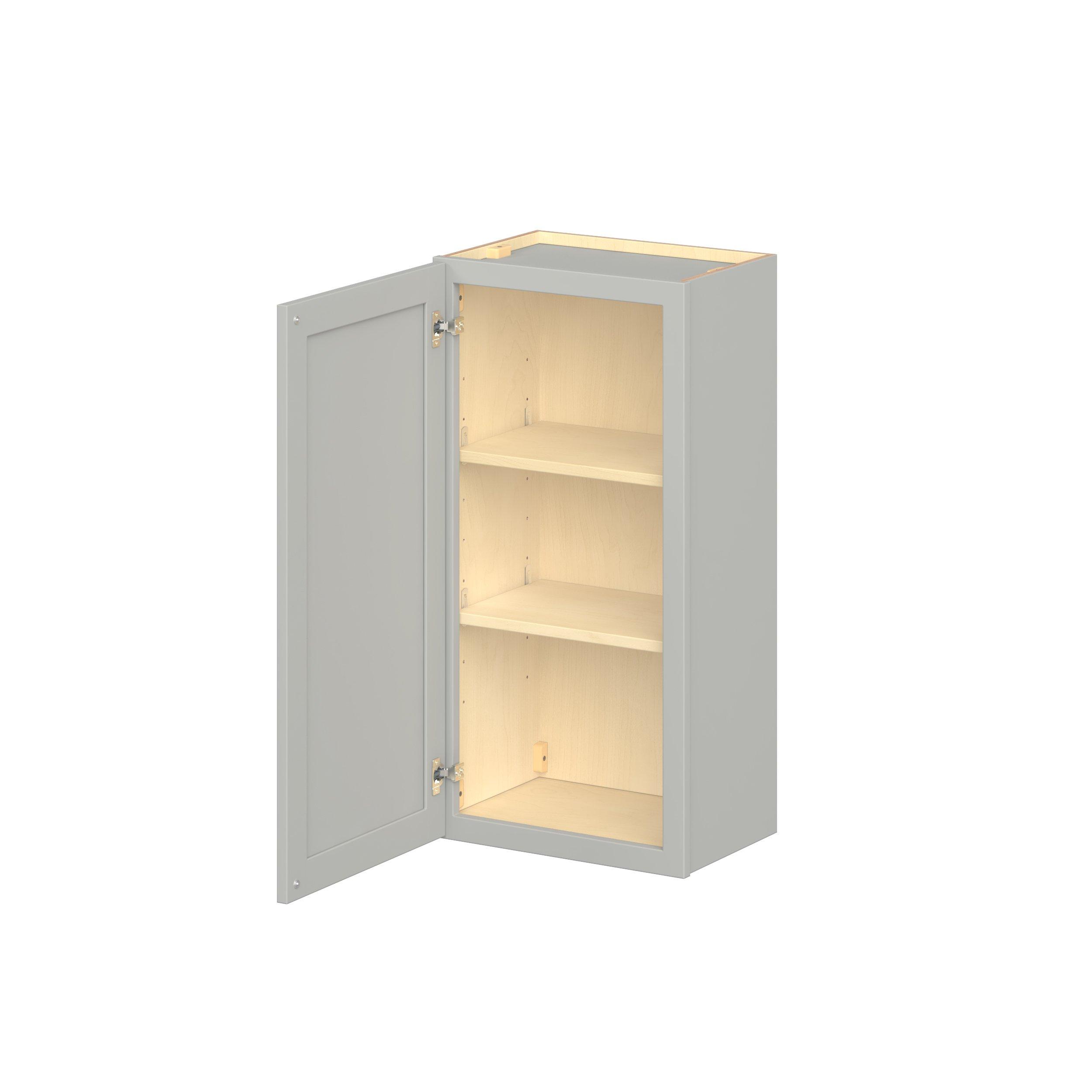 Baxley 18 in. Painted Whisper Gray Door Wall Cabinet